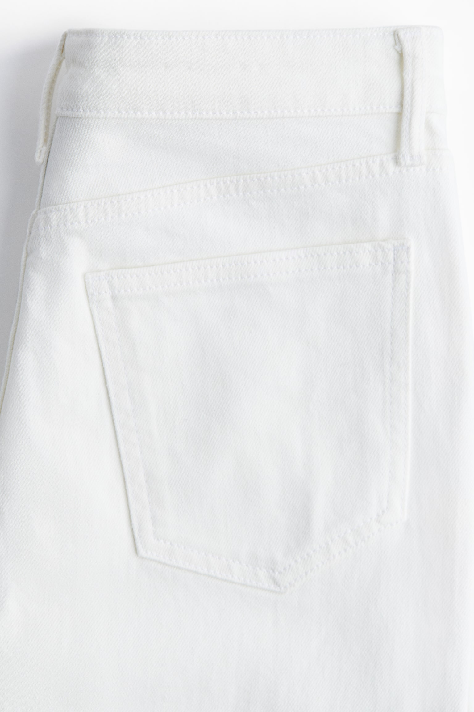 Женские джинсы H&M Straight Regular Jeans with Side Stripes, цвет: Белый — фото 3