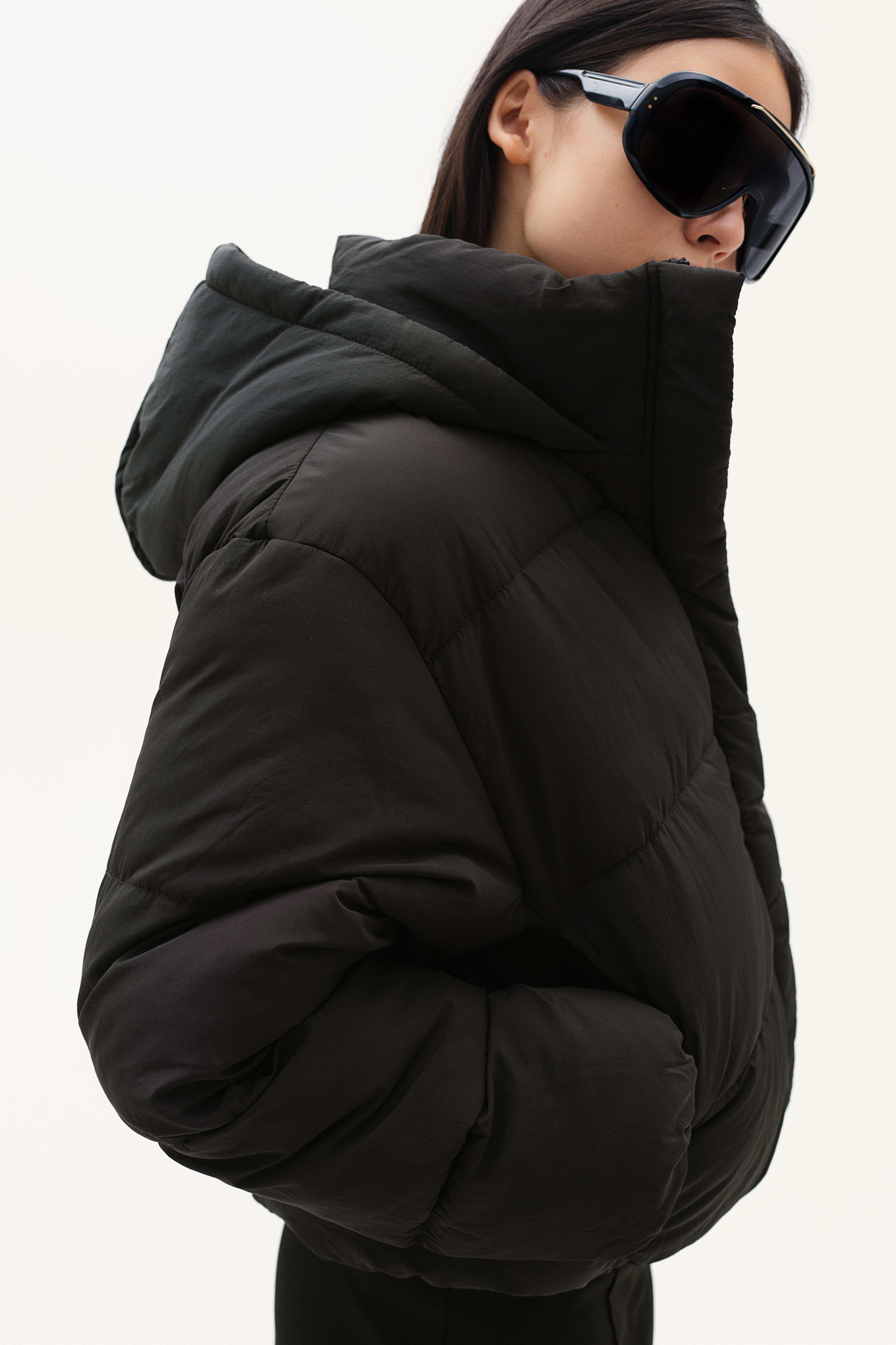 H&m padded jacket with hood hotsell