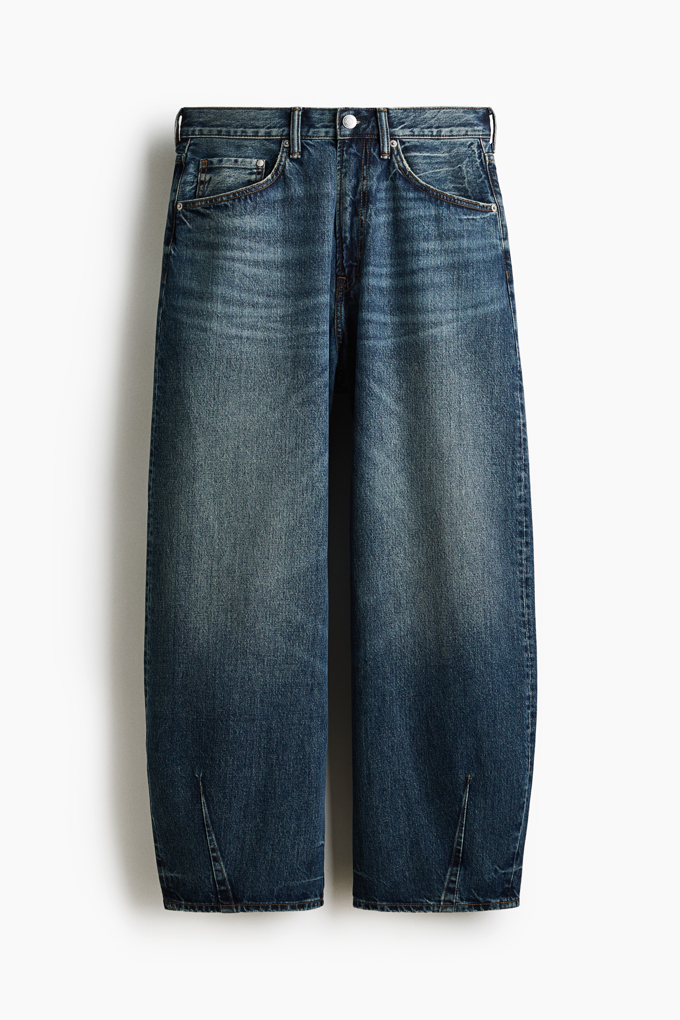 Baggy Barrel Jeans - Denimblå/Washed denim blue/Denimsort
