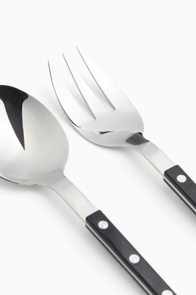 Cubiertos para ensalada en acero inoxidable-Negro - 2