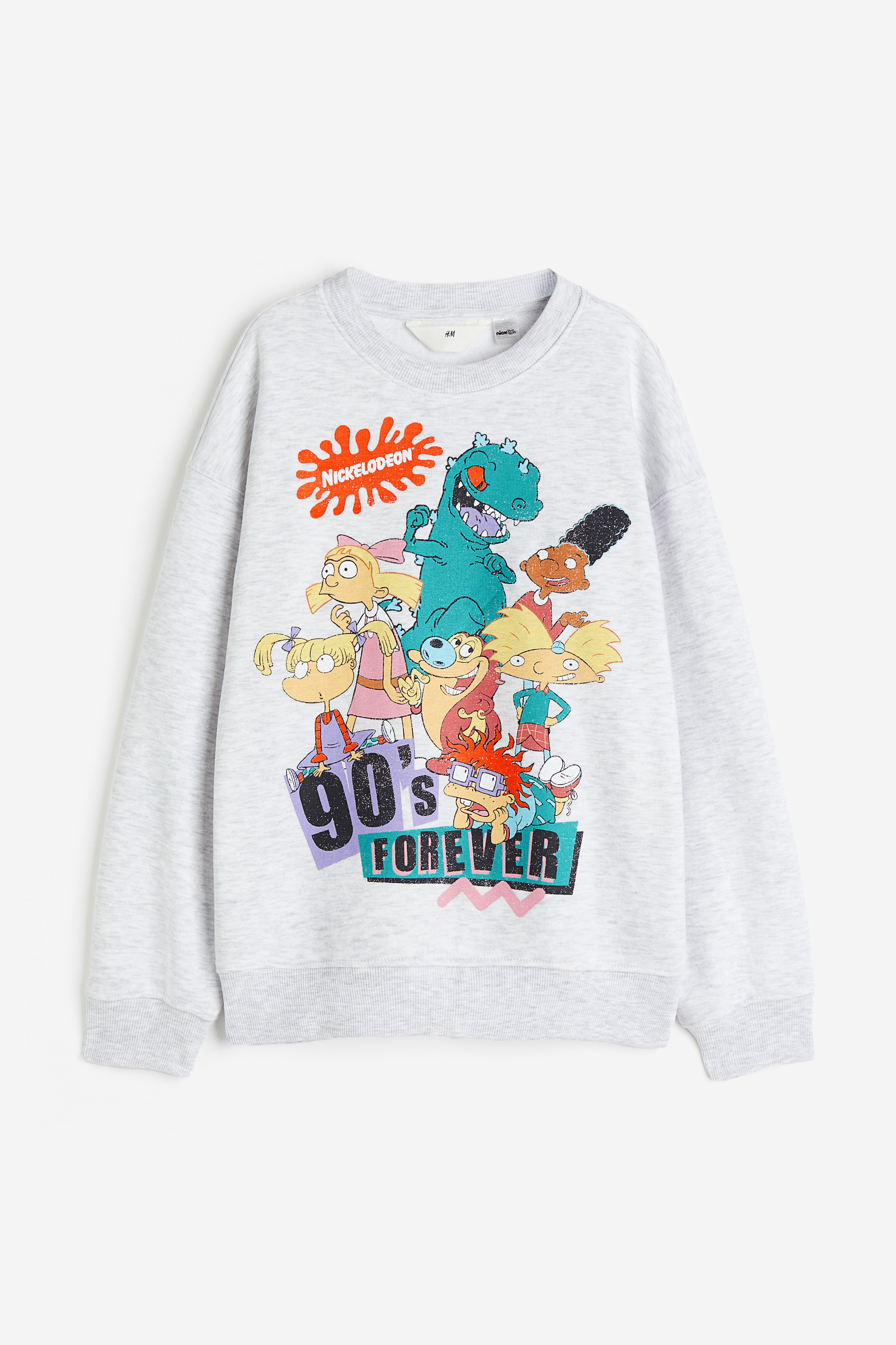 Oversized Sweatshirt Light gray Nickelodeon Kids H M CA