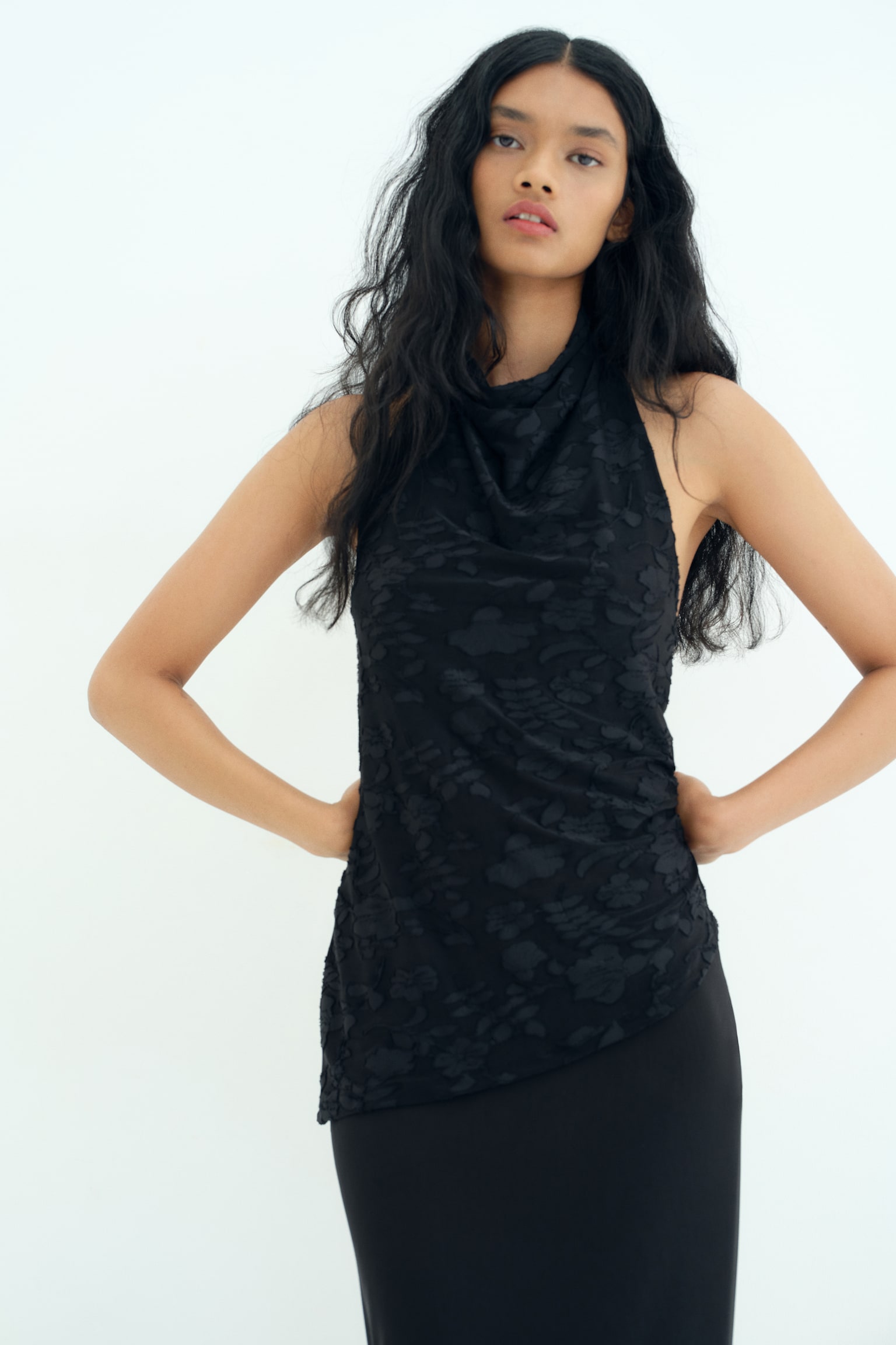 Haltertop - Zwart/Wit - 2