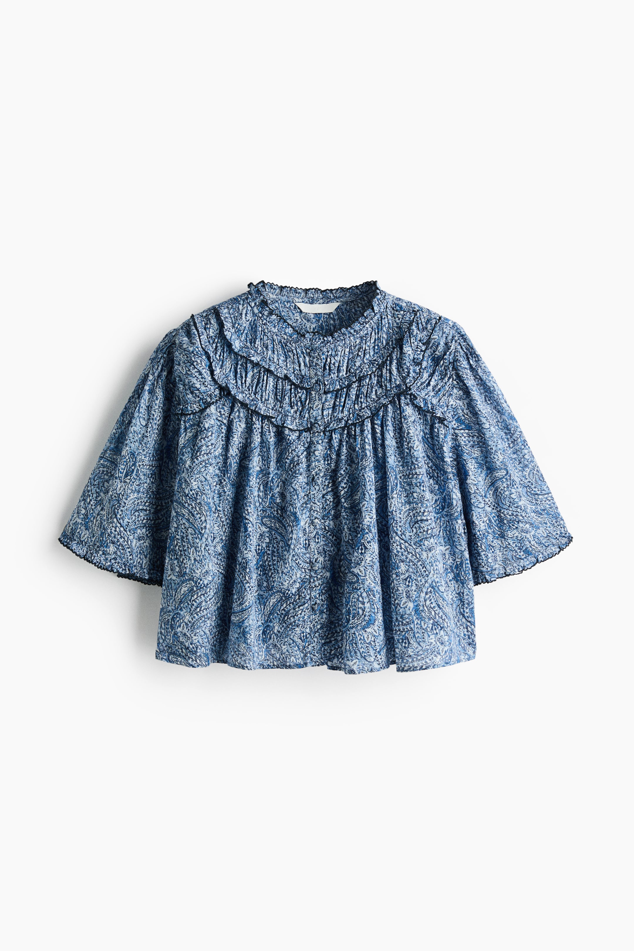 Ruffled Cotton Blouse