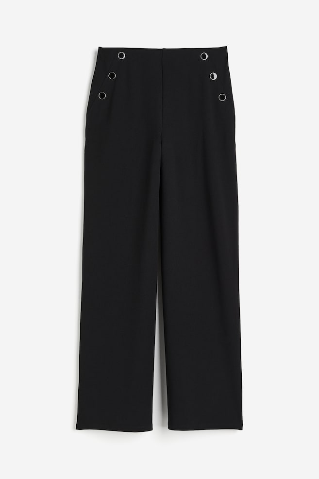 Pantalon large en jersey - Noir - 2