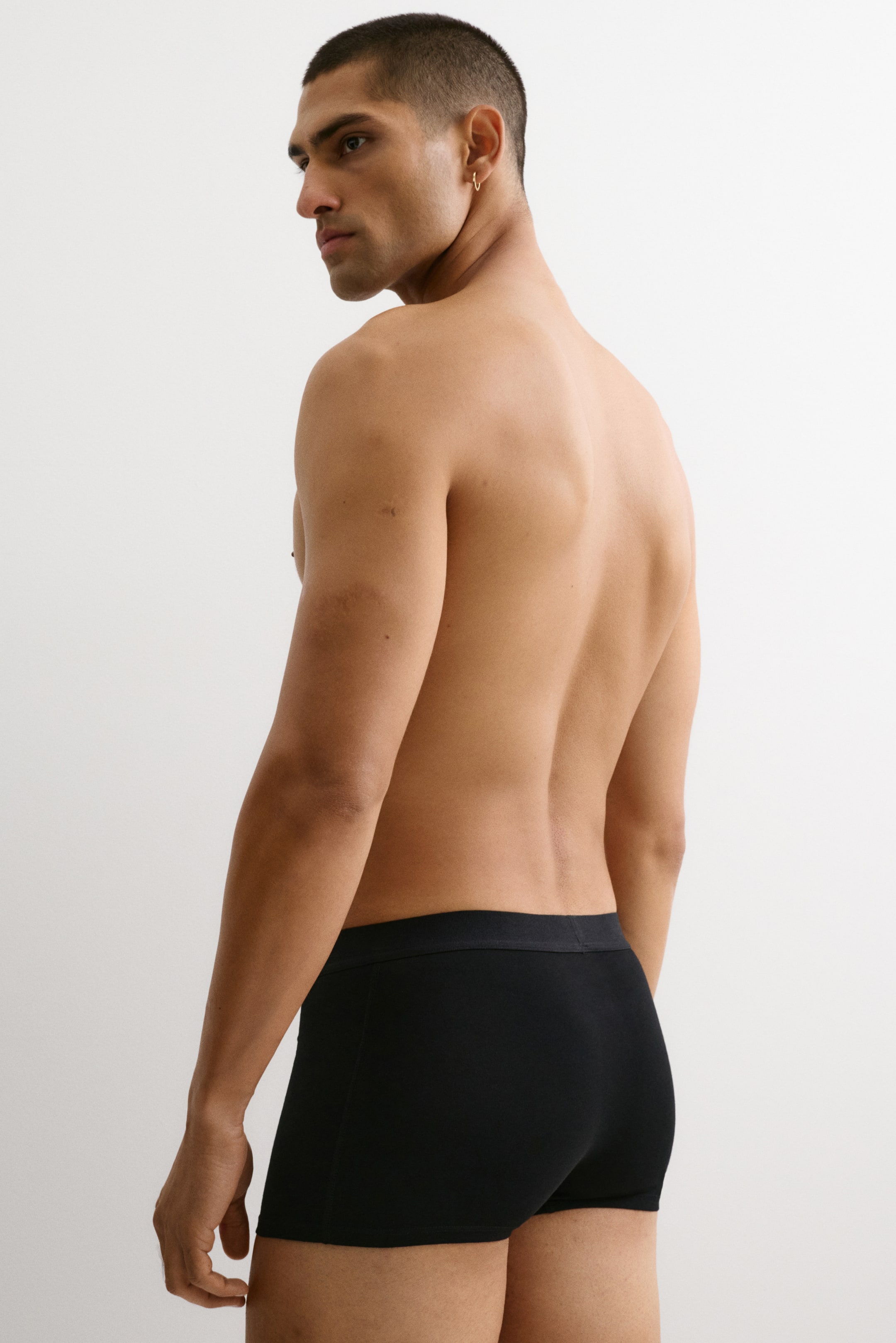 拡大画像を表示: ボクサーブリーフ 5枚セット Lycra® - ダークグレーメランジ／ブラック - Men | H&M JP 3