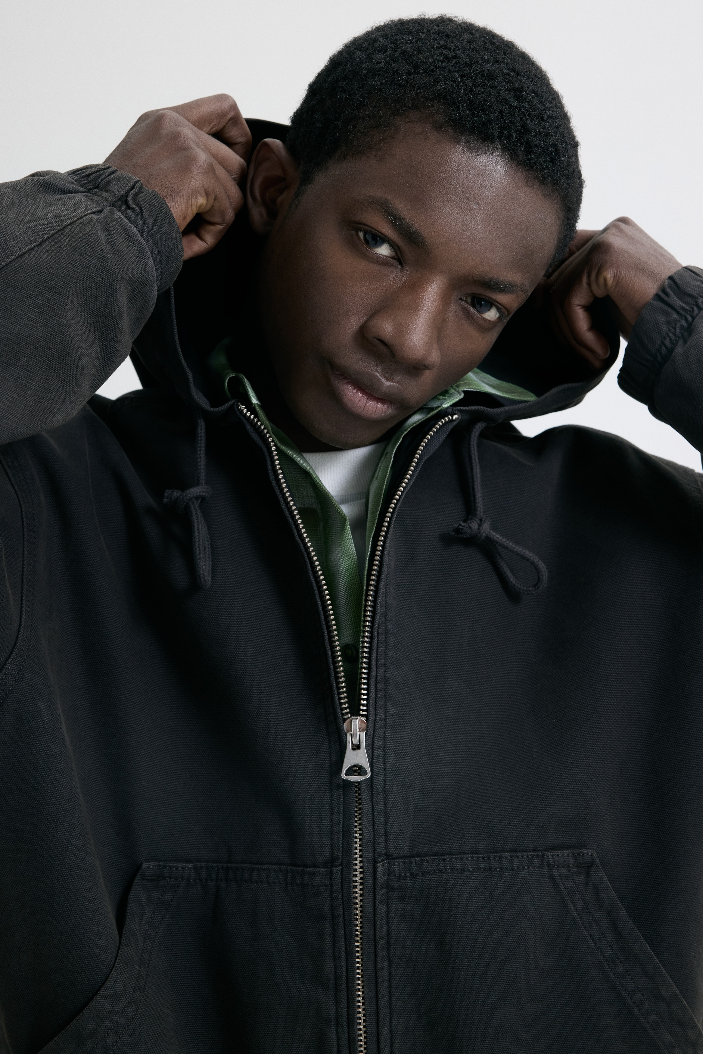 Hooded workwear jacket