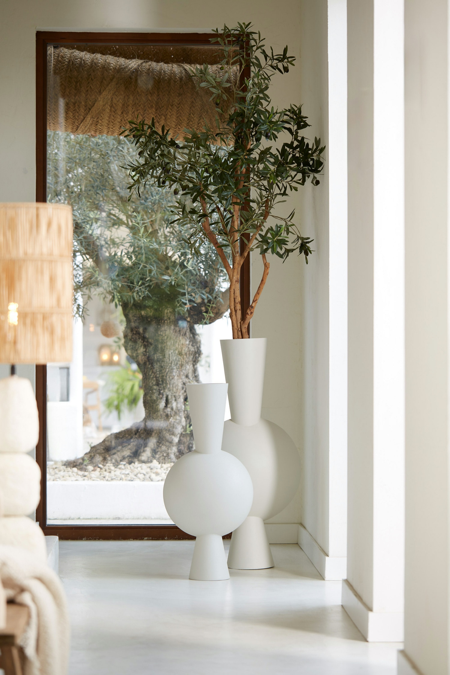 Kavandu Vase - Crème/Noir Mat
