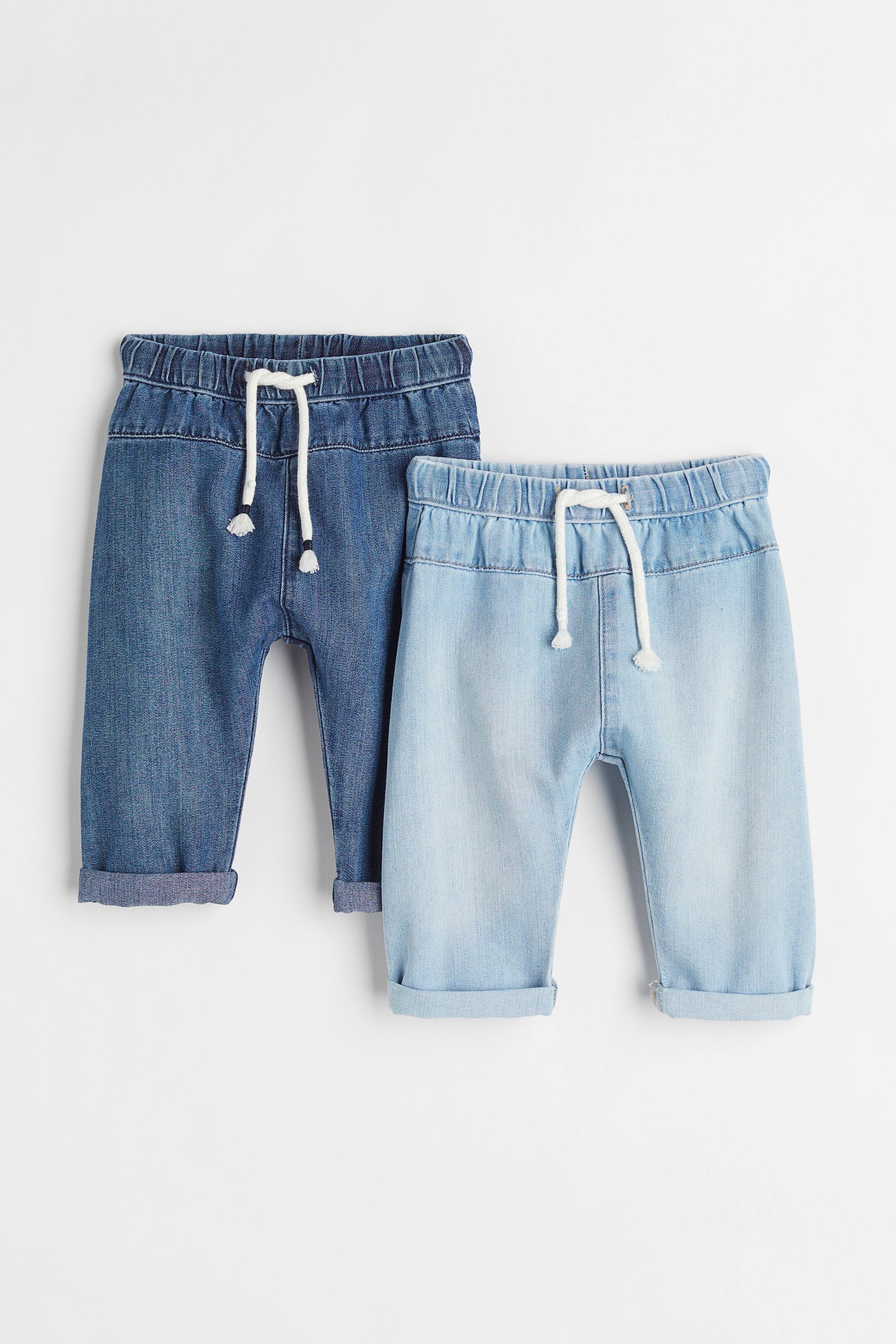 View larger image: 2-pack denim joggers - Denim blue - Kids | H&M 1