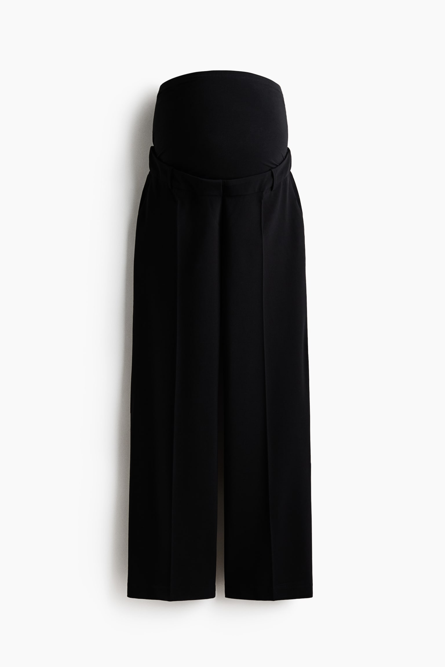 Женские брюки H&M Mama Wide-Leg Dress Pants, цвет: Чёрный — фото 1