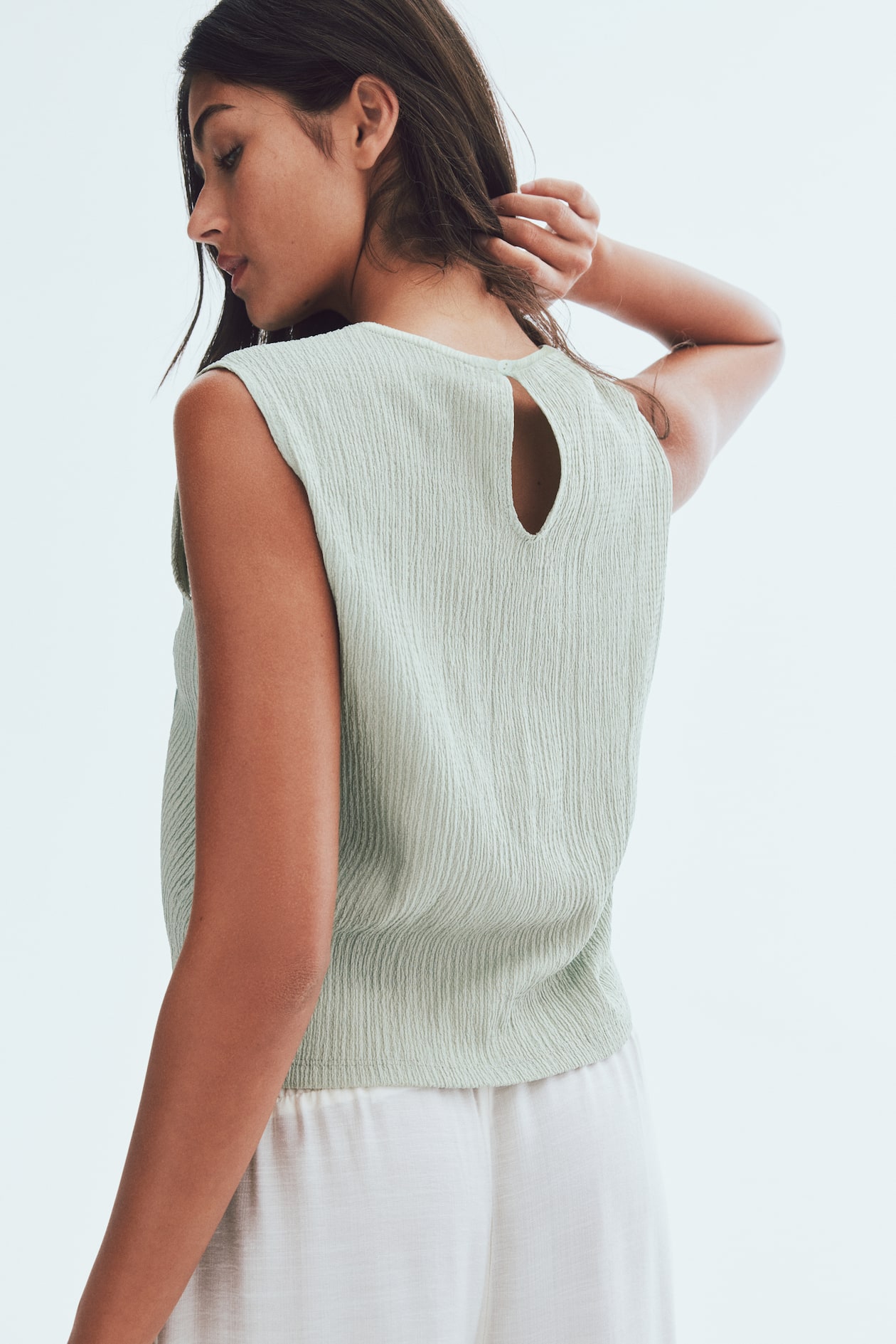 Crinkled Blouse with Lace Details - image 4