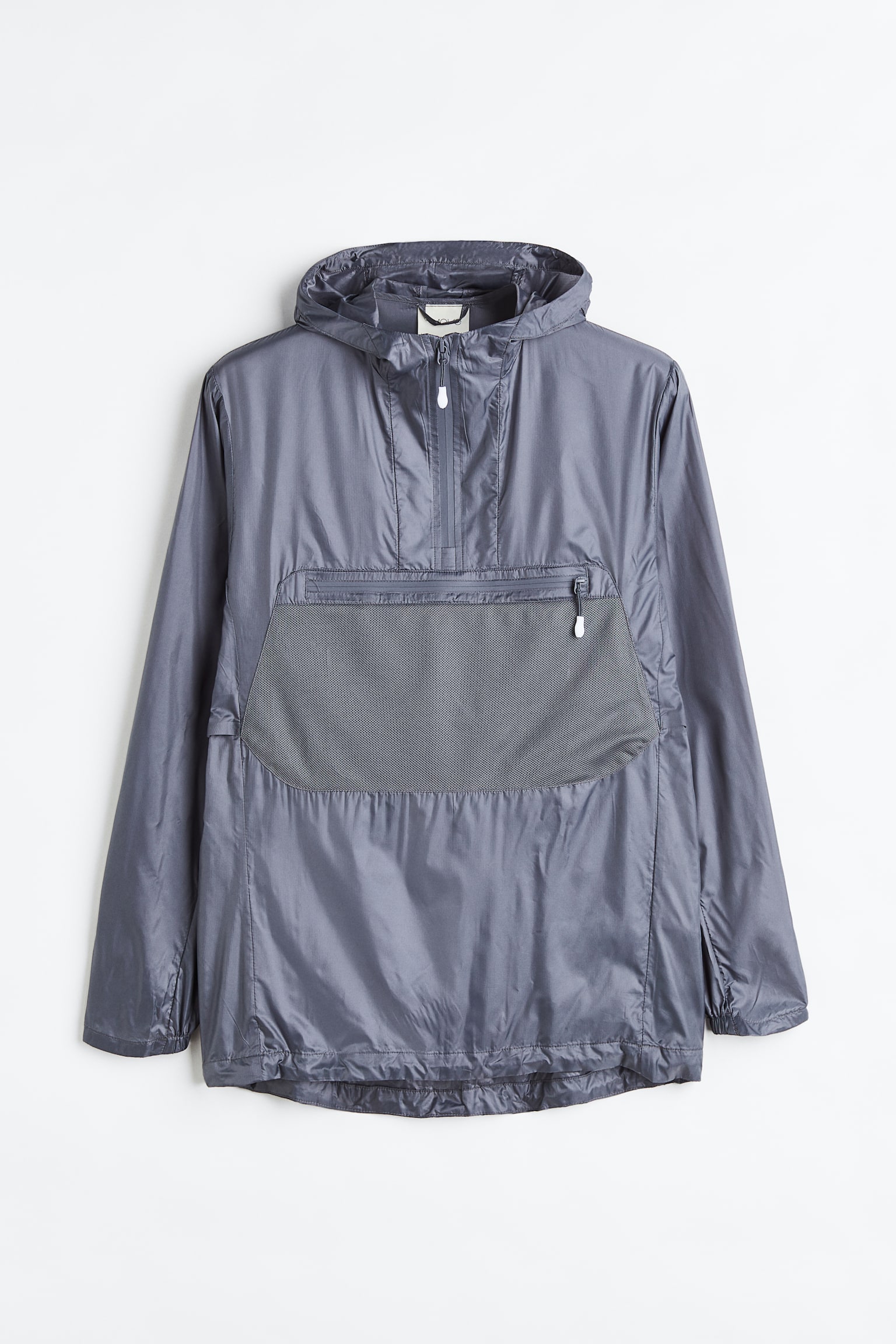 Lightweight running popover jacket - Grey/Sage green - 1