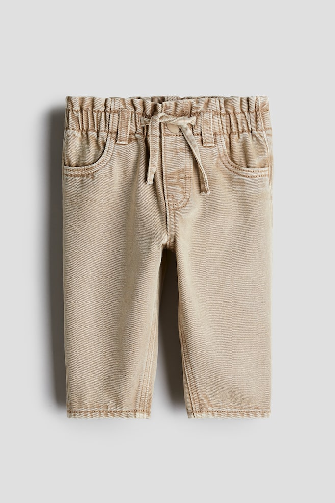 Paper-Bag Jeans - Beige - 1