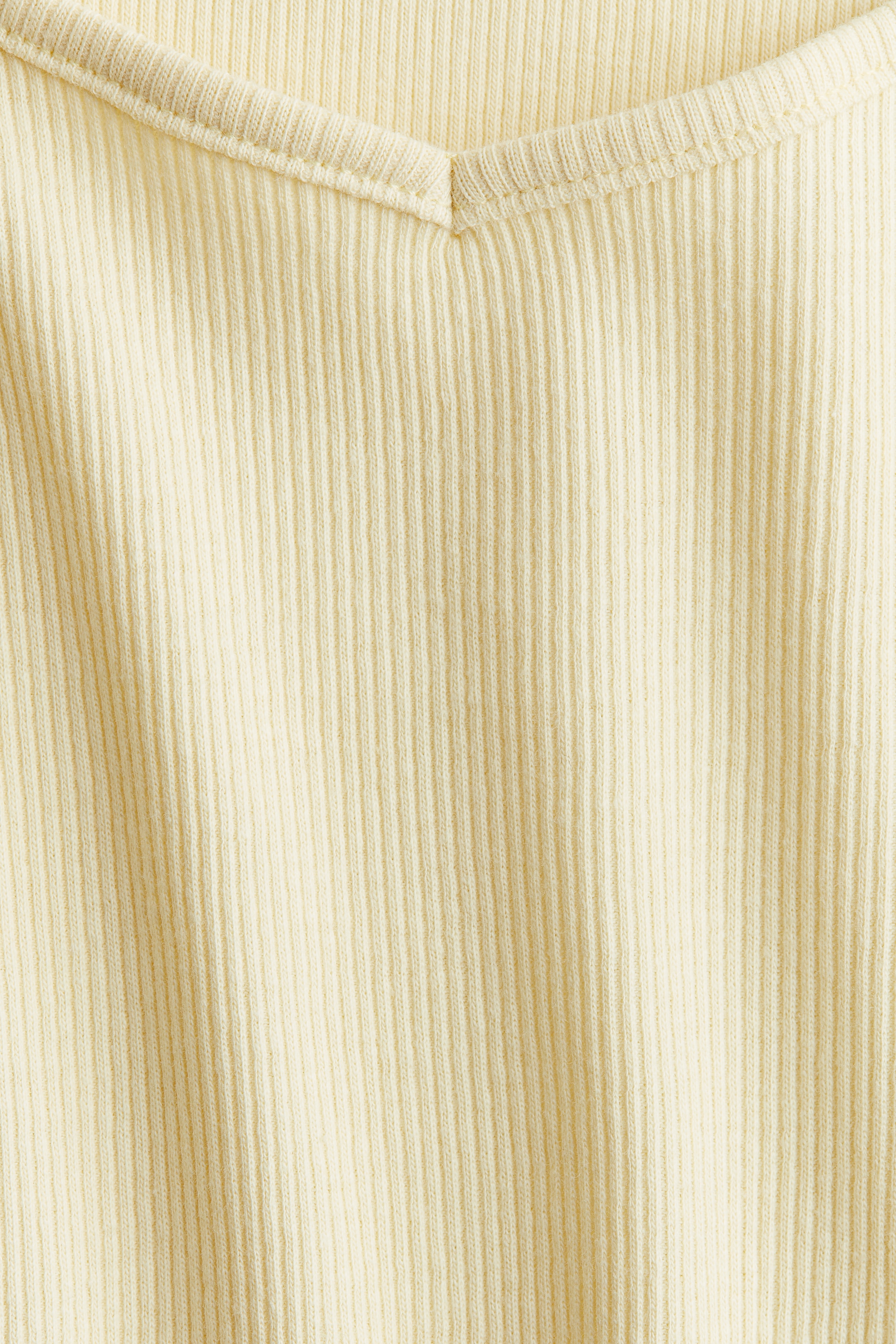 Ribbed sweetheart-neck T-shirt