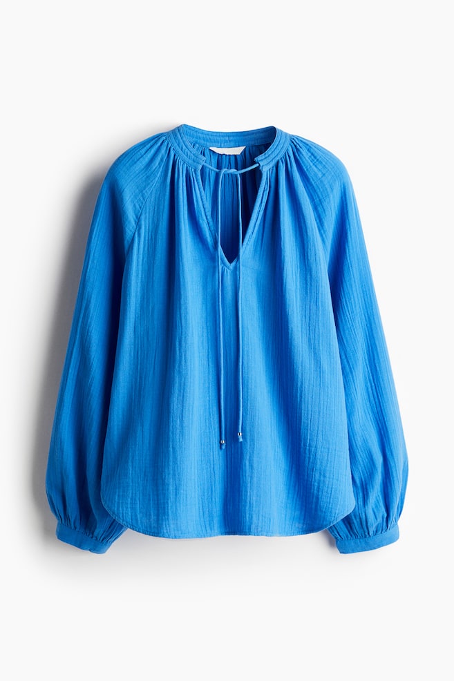 Muslin Blouse - Bright blue - 1