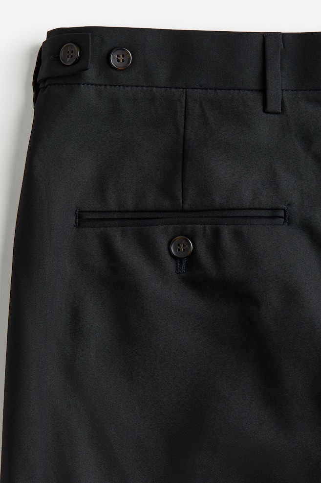 Pantalon Regular Fit avec plis marqués - Noir/Blanc - 4