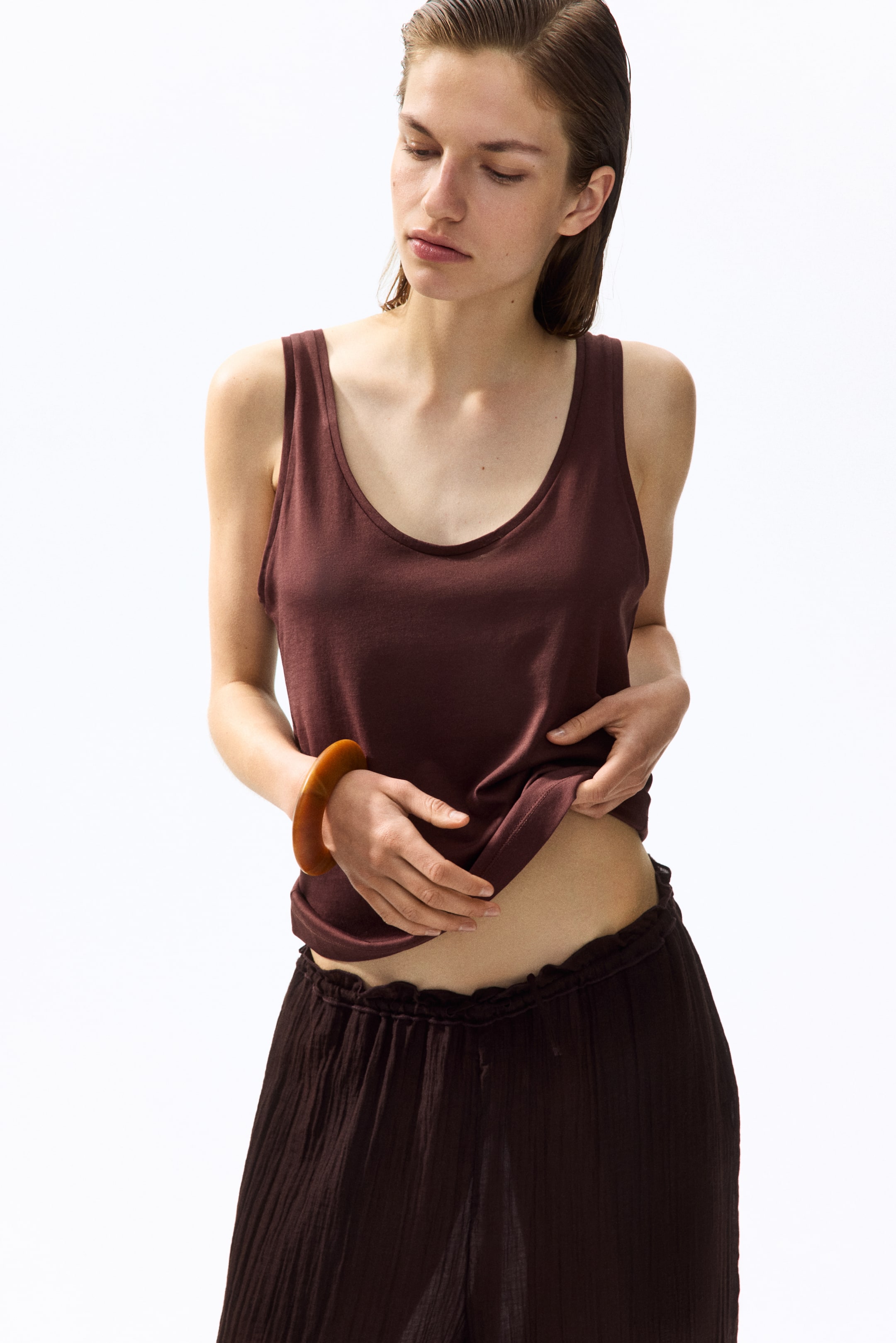 Silk-Blend Tank Top