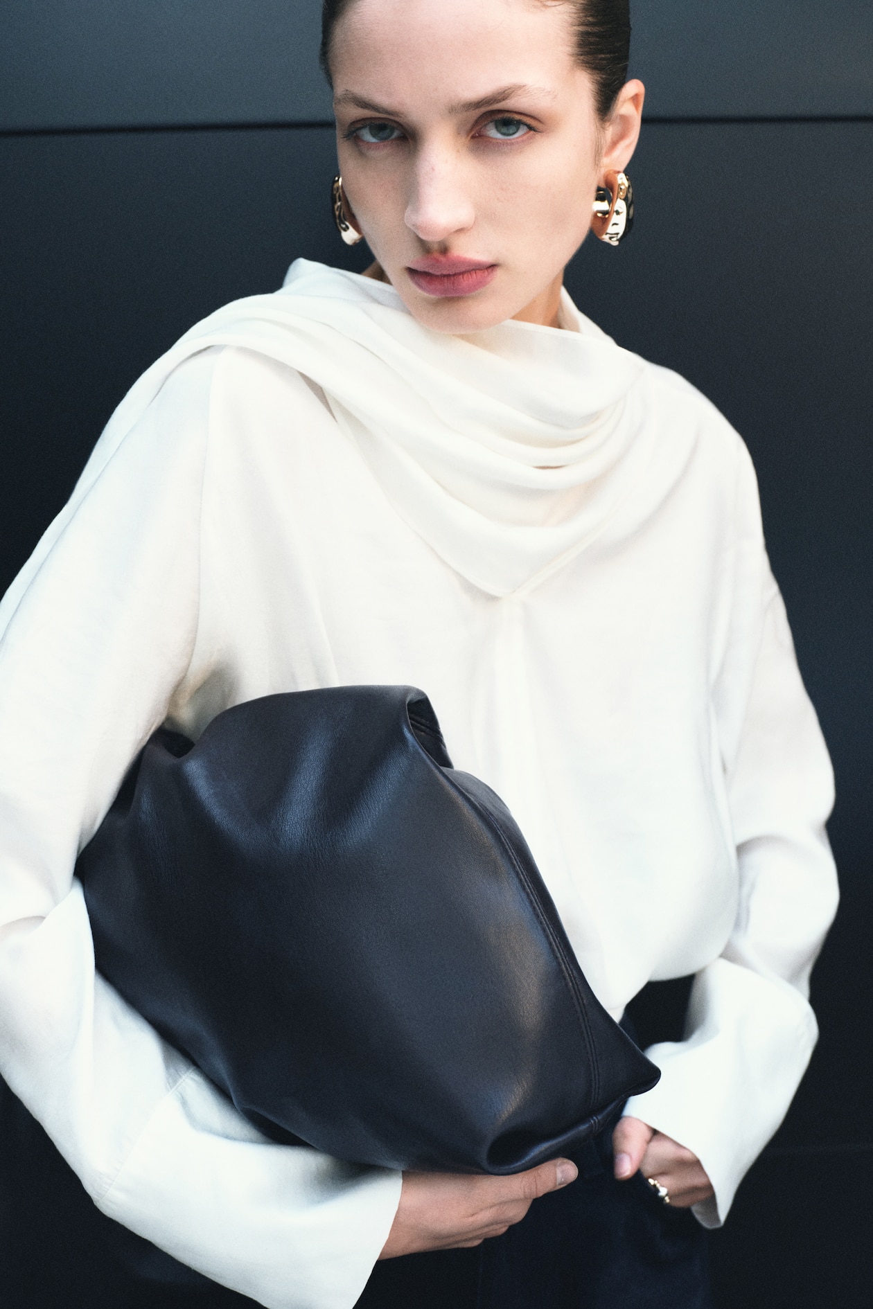 Blouse with Scarf Collar