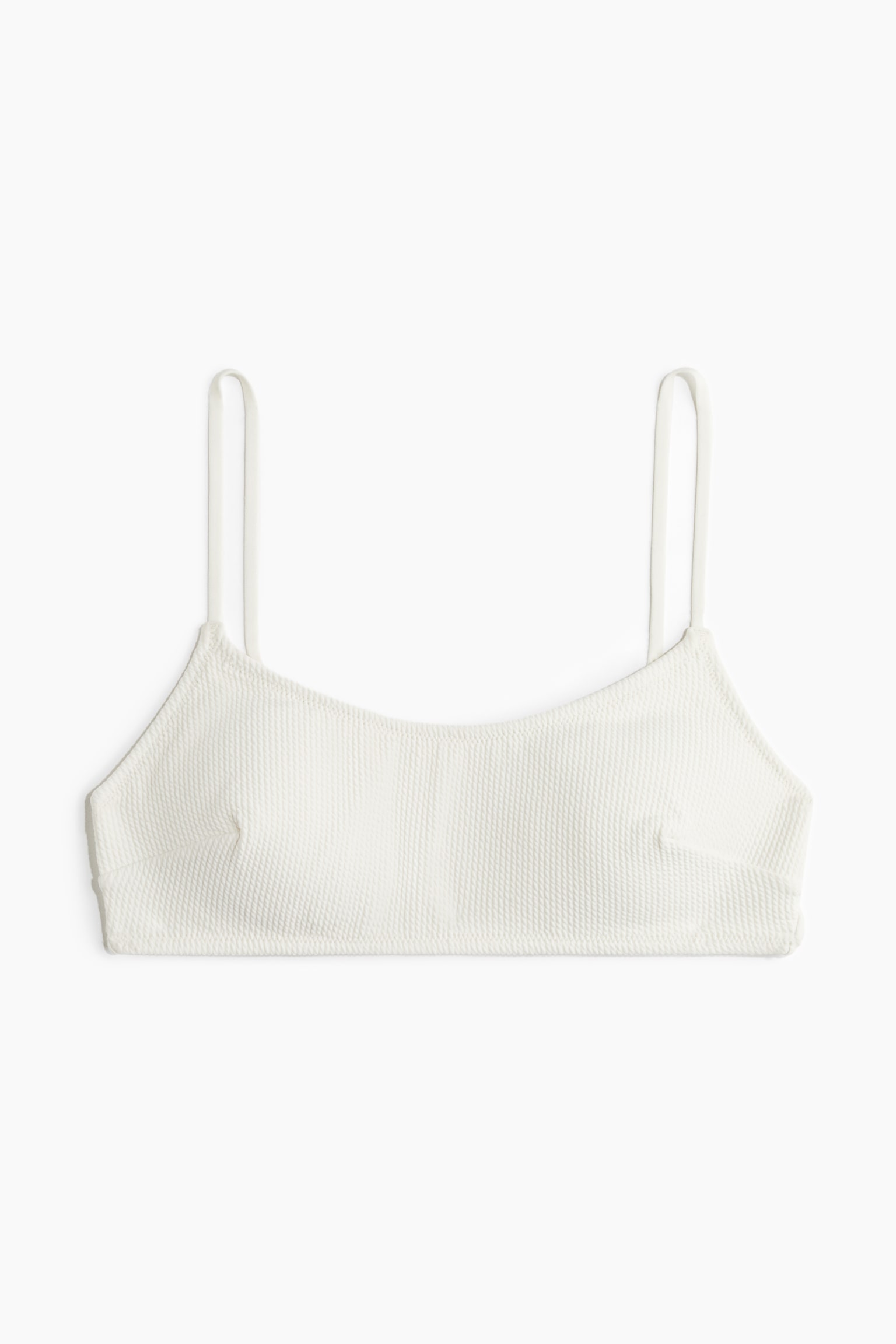 Padded bikini top - White/Black/Light blue - 2