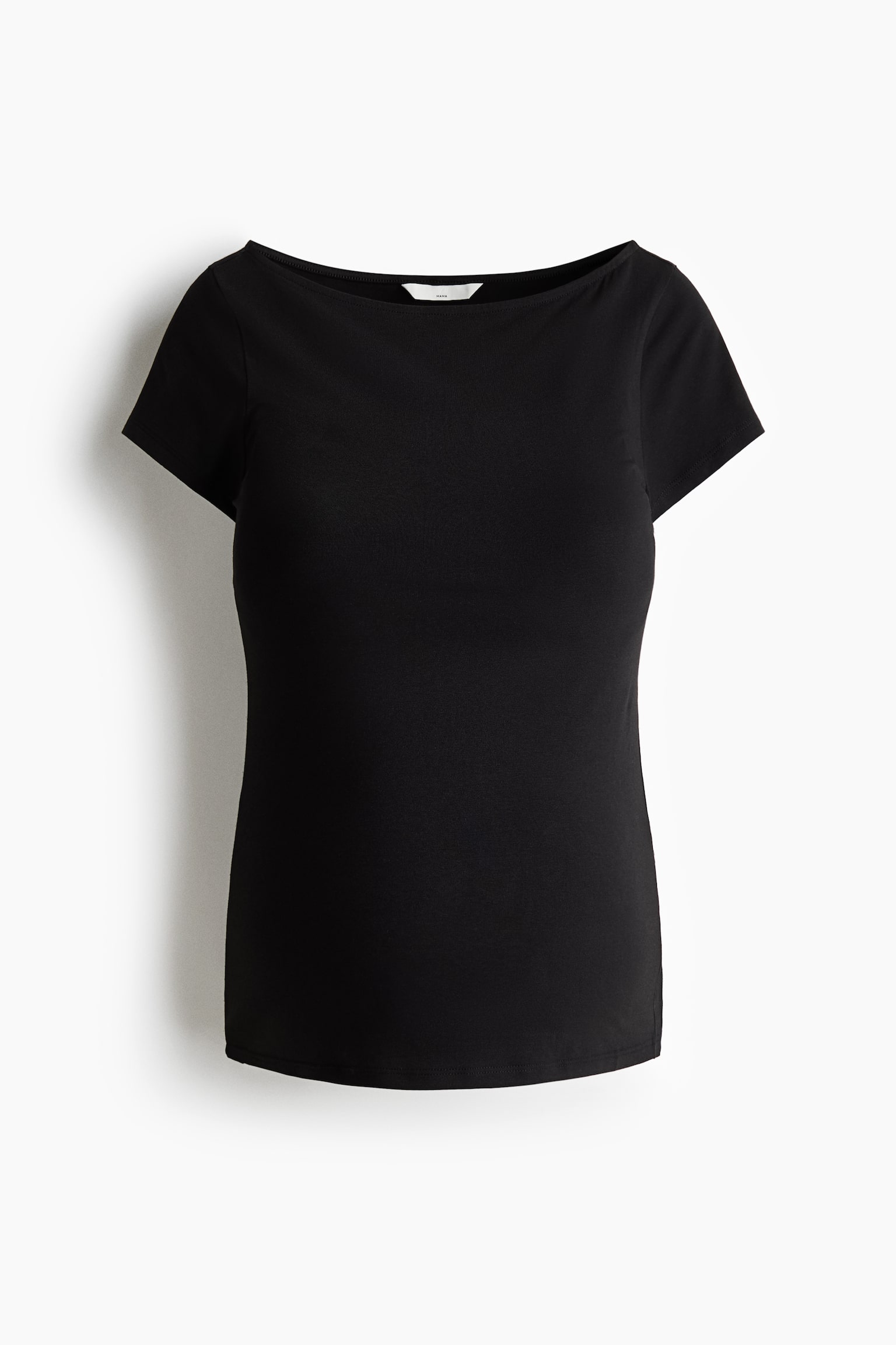 Женский топ H&M Mama Boat-Neck Top, цвет: Чёрный — фото 1