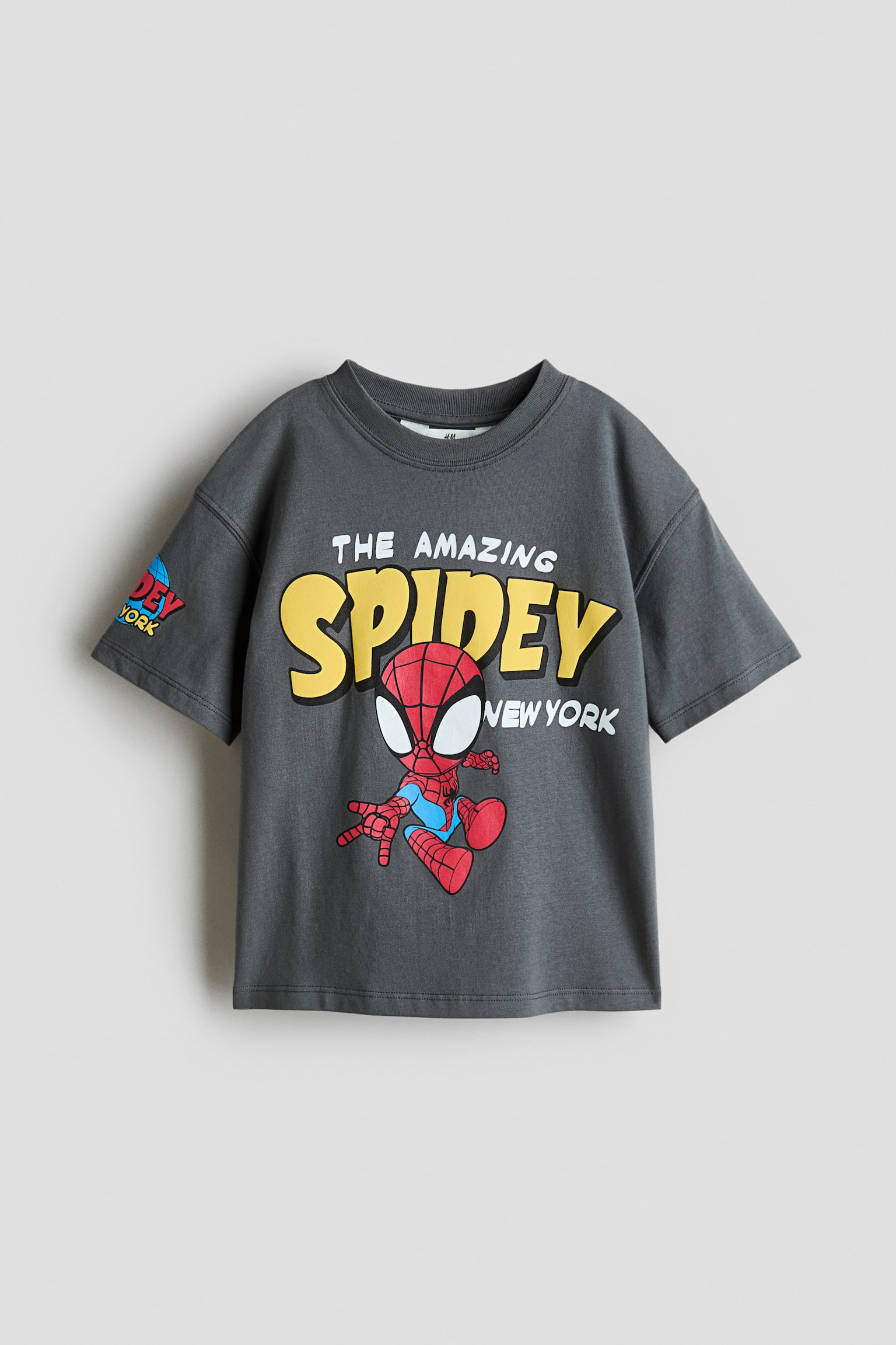 T-shirt met print - Loose Fit - Grijs/Spider-Man