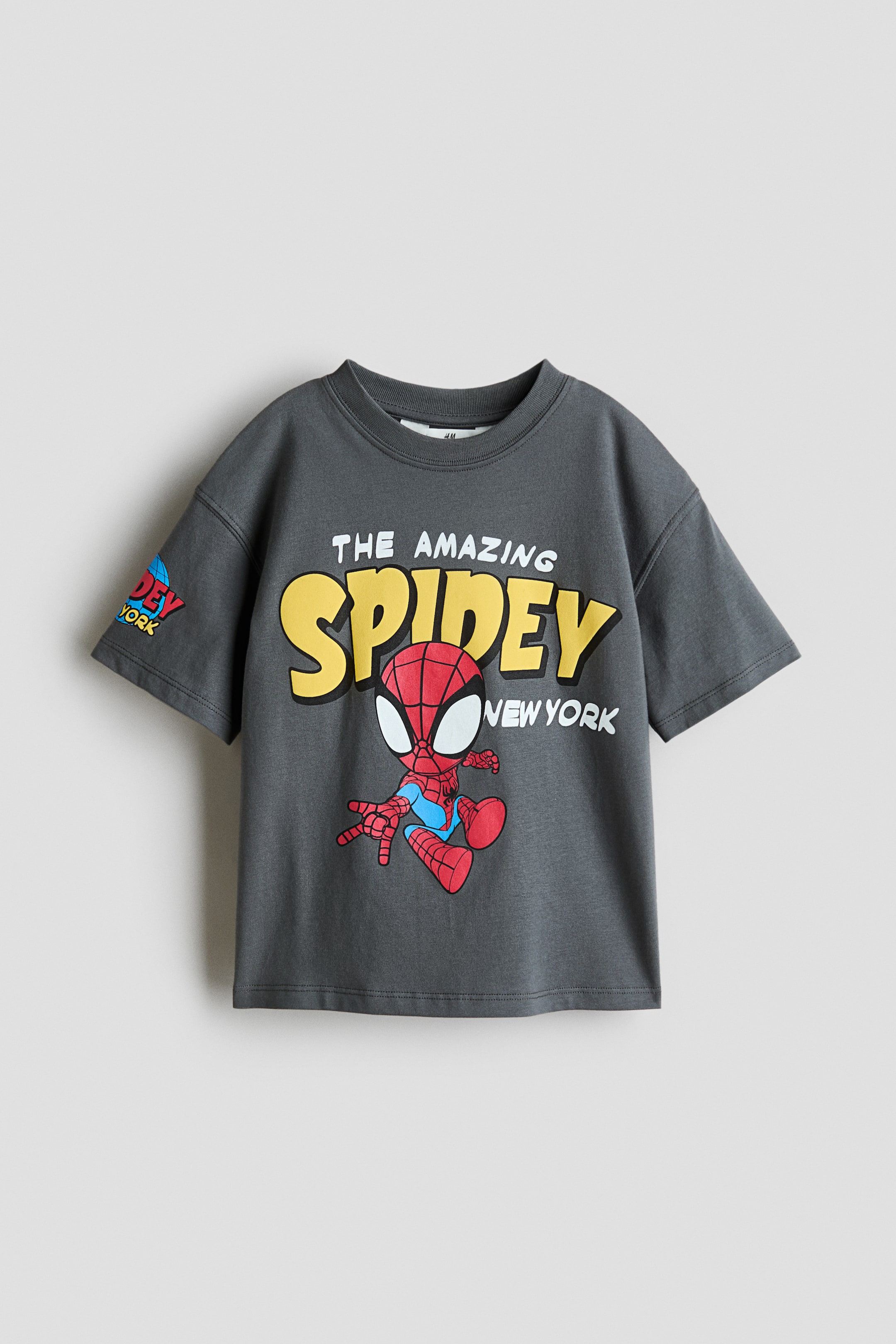 Grotere afbeelding bekijken: T-shirt met print - Loose Fit - Grijs/Spider-Man - KINDEREN | H&M NL 1