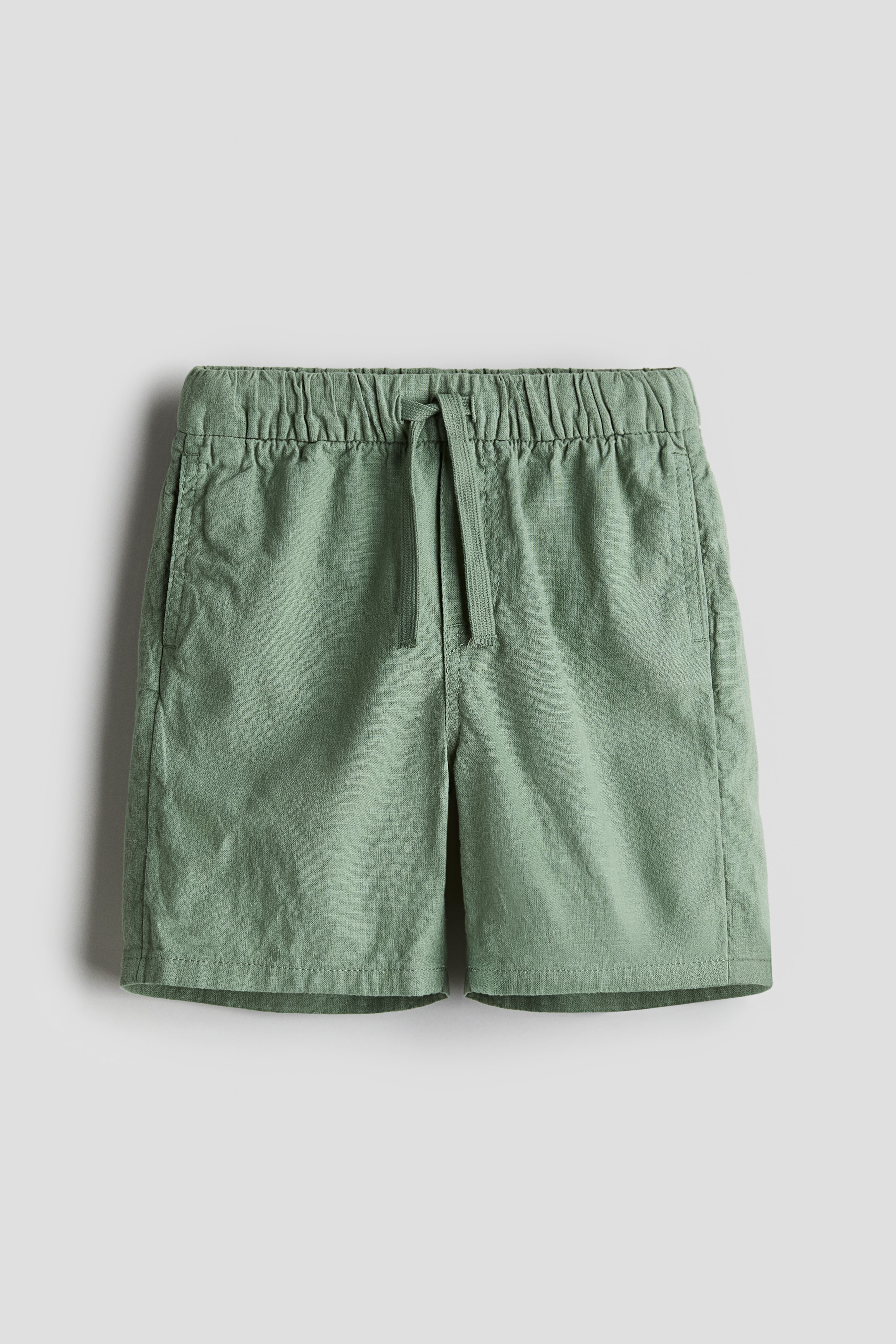 Linen blend Pull on Shorts