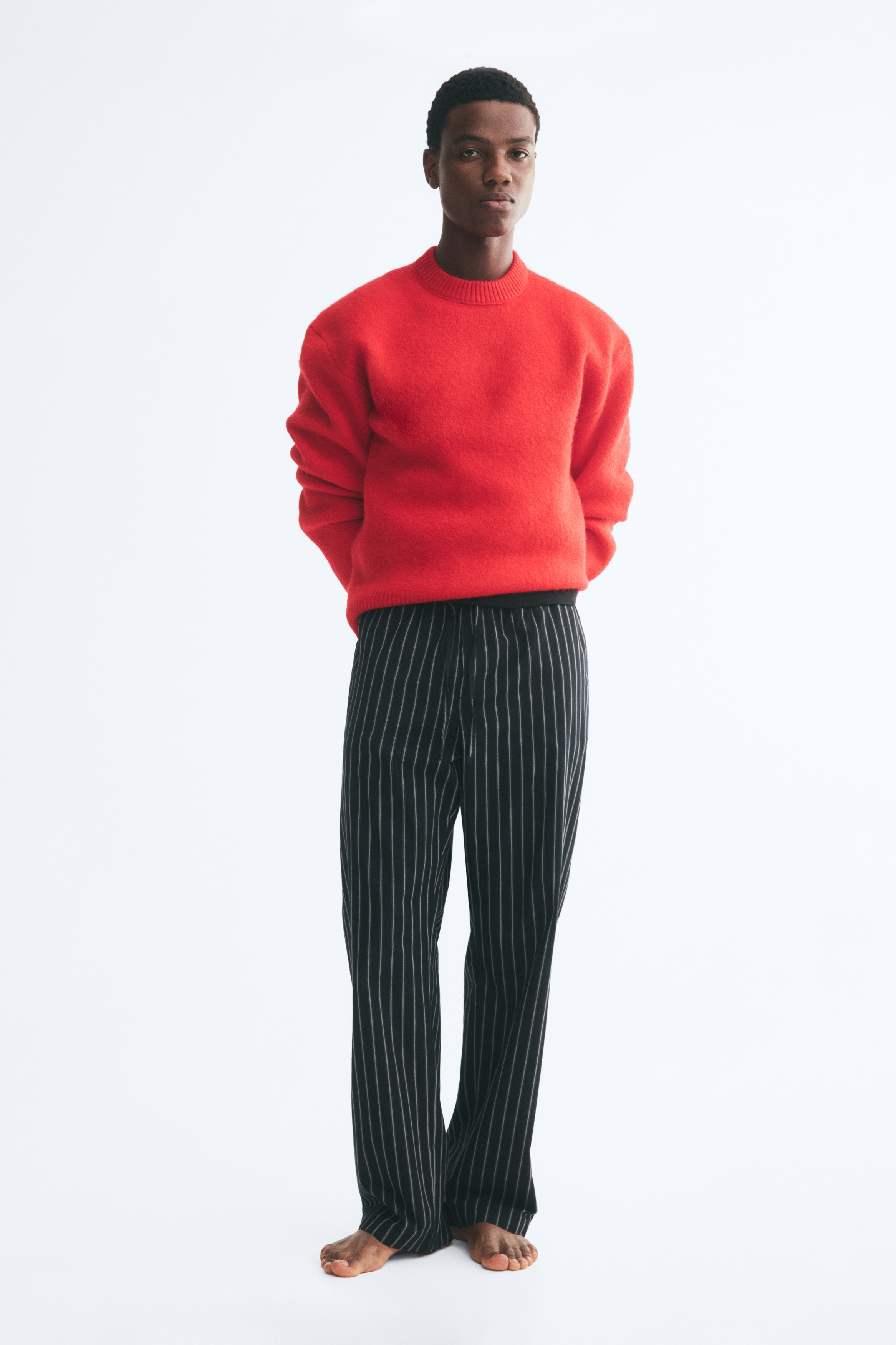 Popliiniset housut Relaxed Fit - Musta/Raidallinen/Tummanvihreä/Ruudullinen/Himmeänturkoosi/Raidallinen/Khakinvihreä/Ruudullinen/Tummansininen/Ruudullinen/Vaaleanliila/Raidallinen/Sininen/Raidallinen/Musta/Vaaleansininen/Raidallinen/Harmaa/Ruudullinen