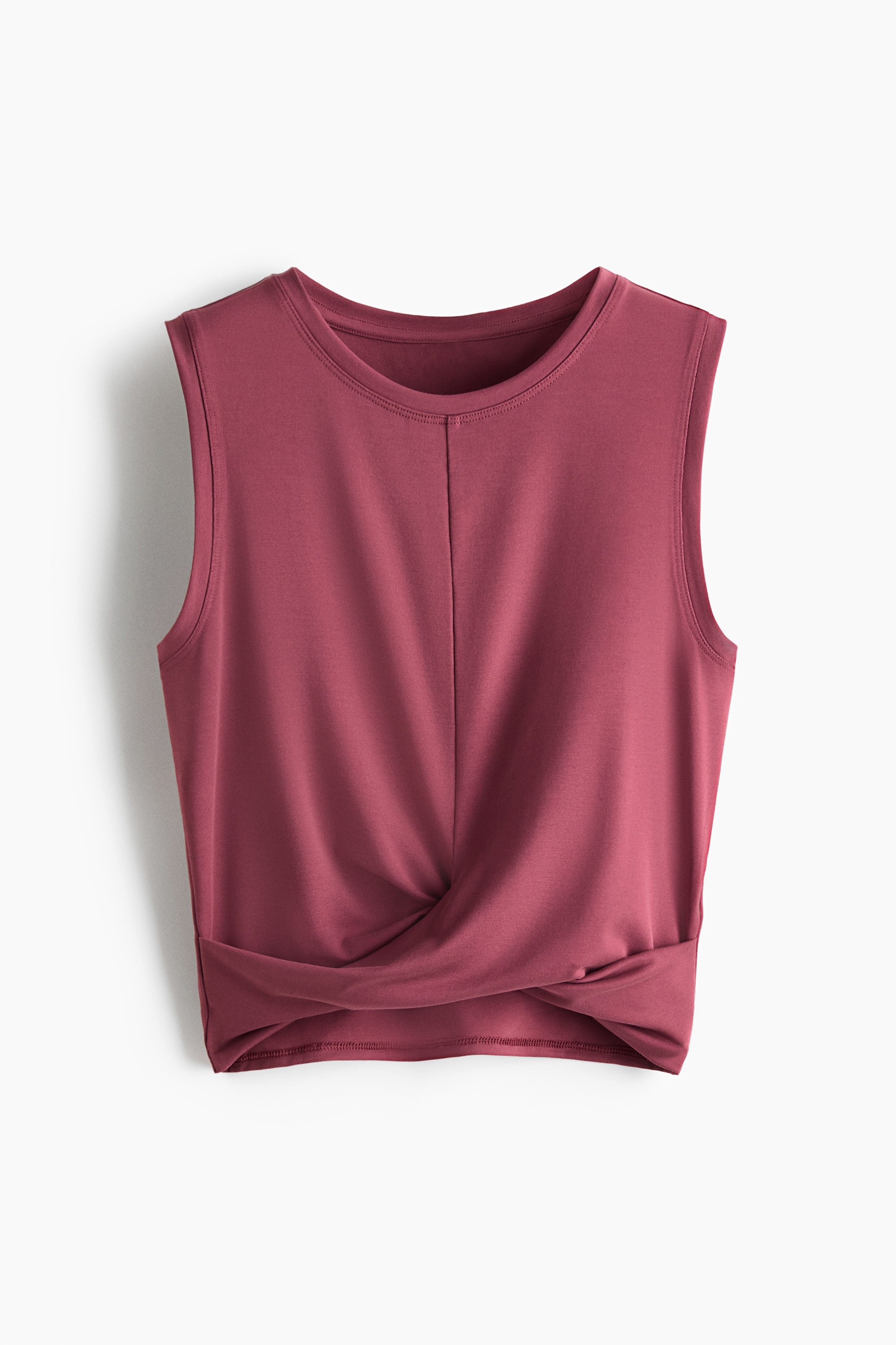 Top de deporte con detalle cruzado Slim Fit - Light maroon/Plum/Malva empolvado
