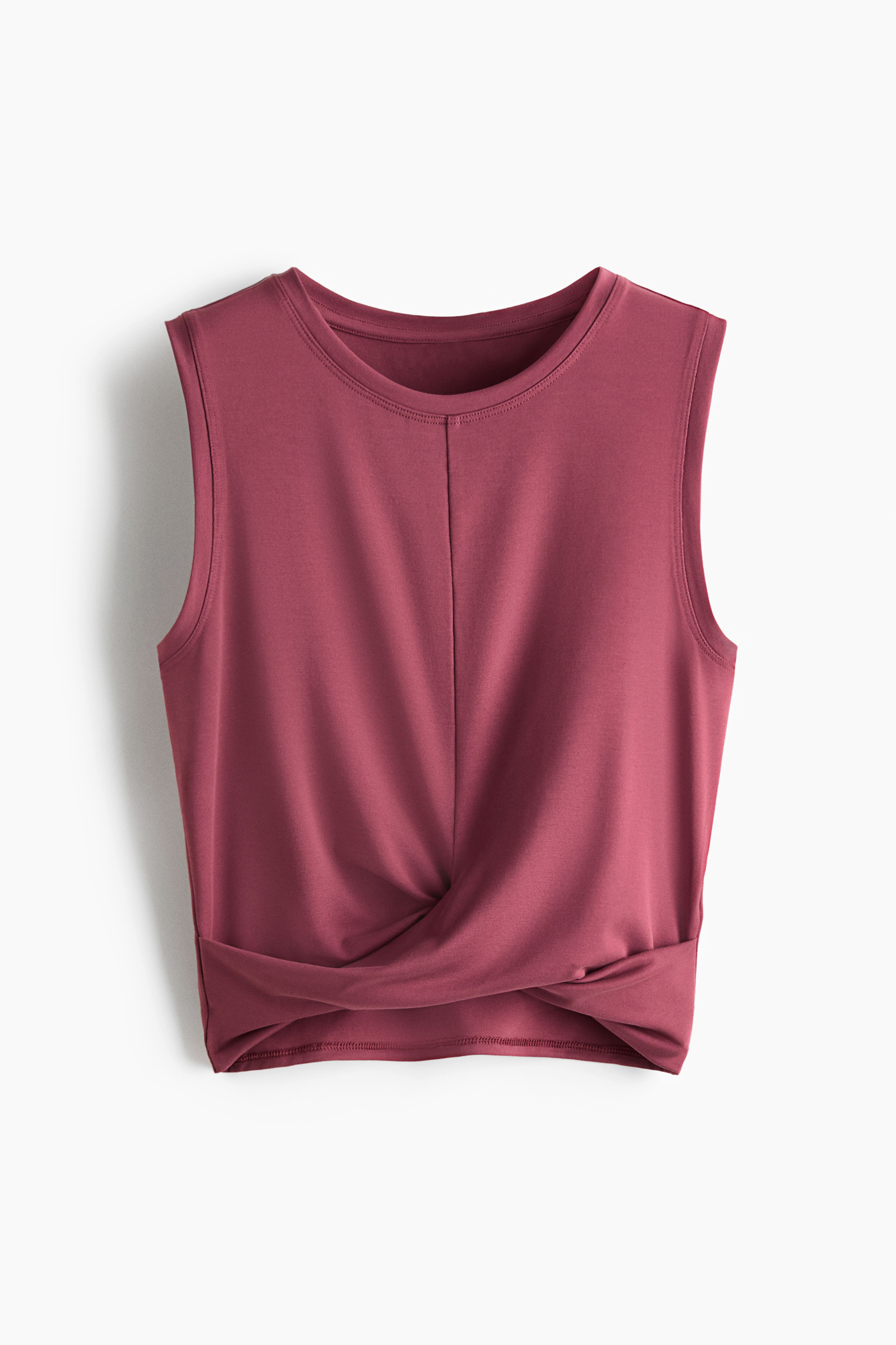 Camisole de sport près du corps à détail torsadé