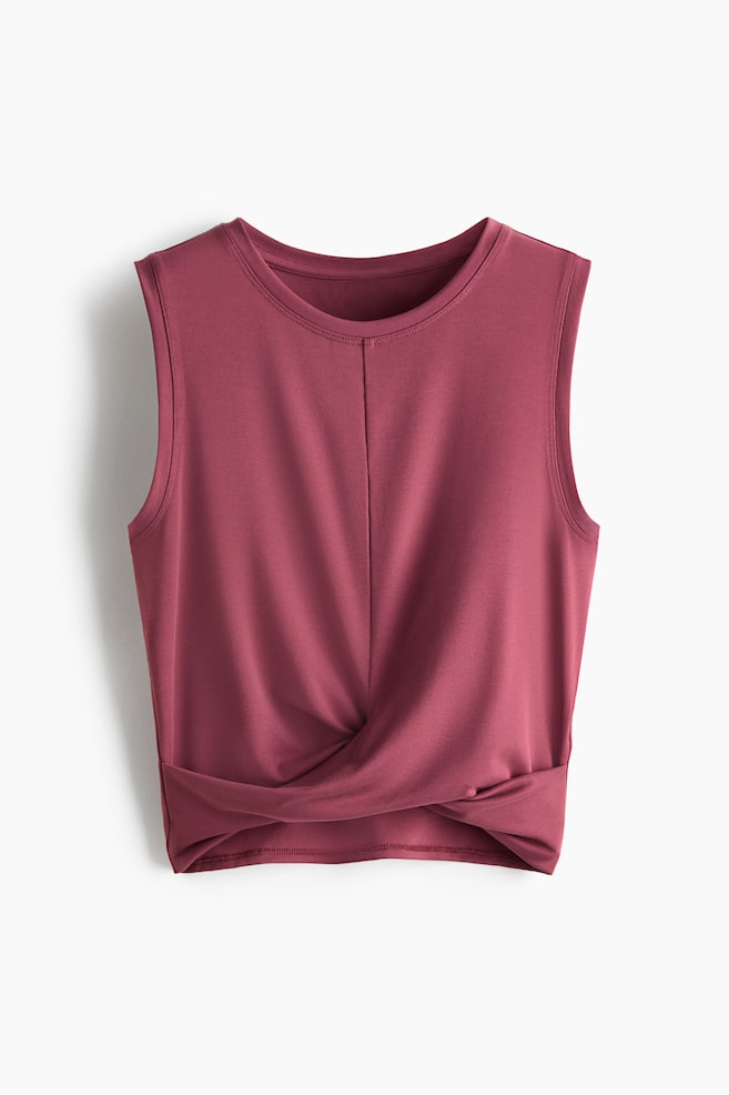 Top de deporte con detalle cruzado Slim Fit - Granate claro/Malva empolvado/Ciruela - 1