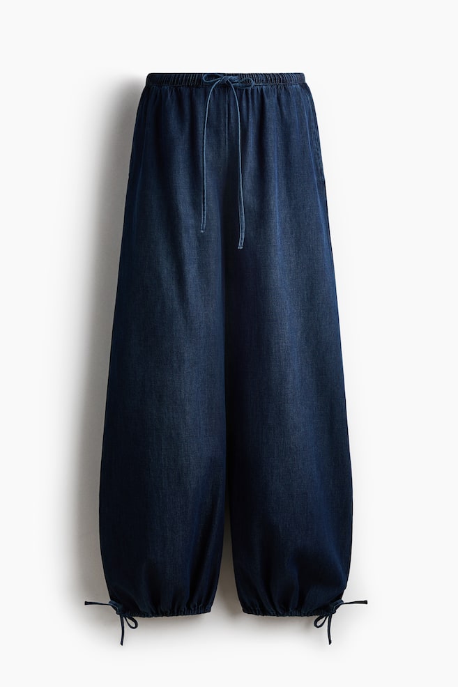 MAMA Denimbukse med ballongben - Mørk denimblå/Denimblå - 1