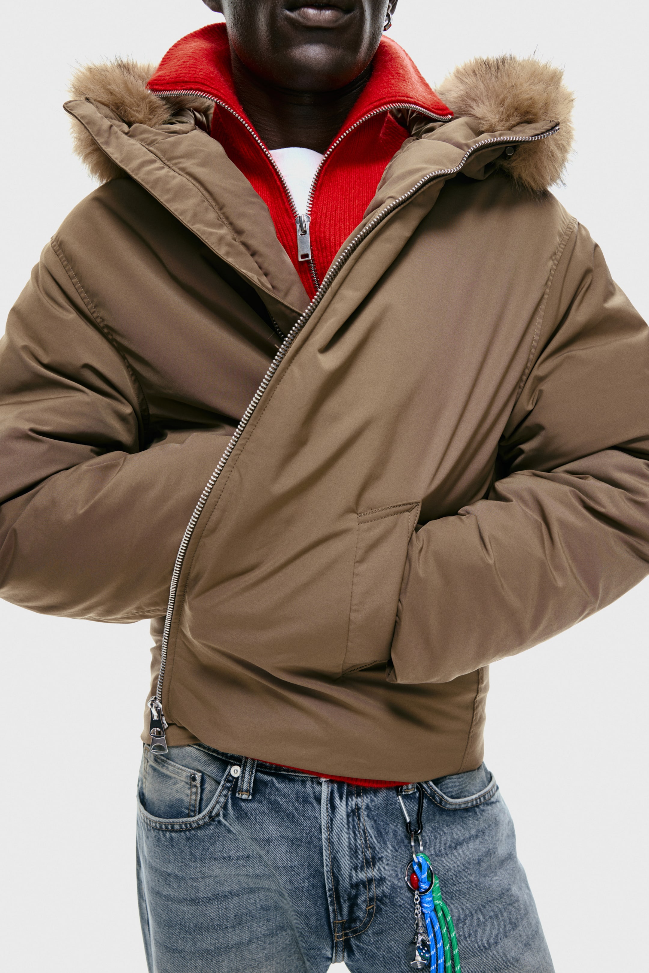 View larger image: Padded jacket - Light brown - Men | H&M IN 3