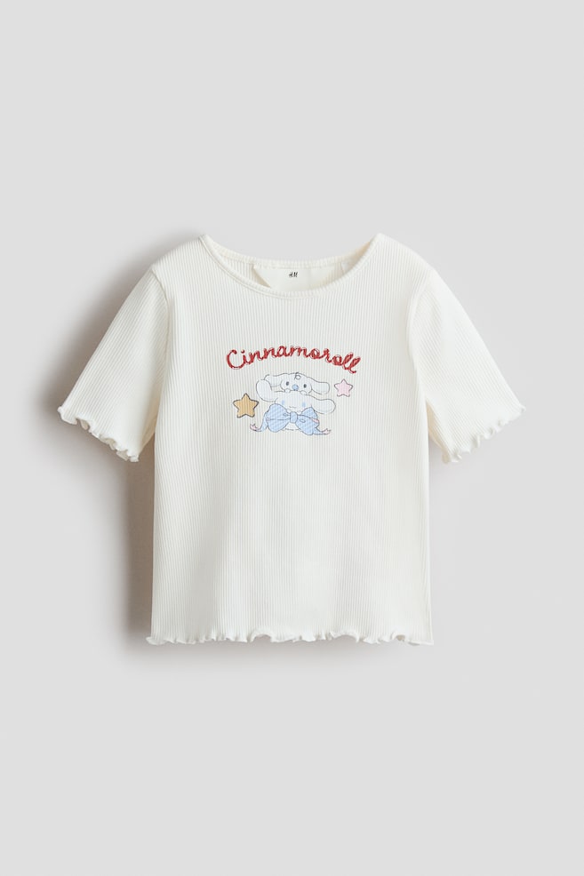 Printed T-Shirt - Cream/Cinnamoroll/Light blue/Cinnamoroll - 1