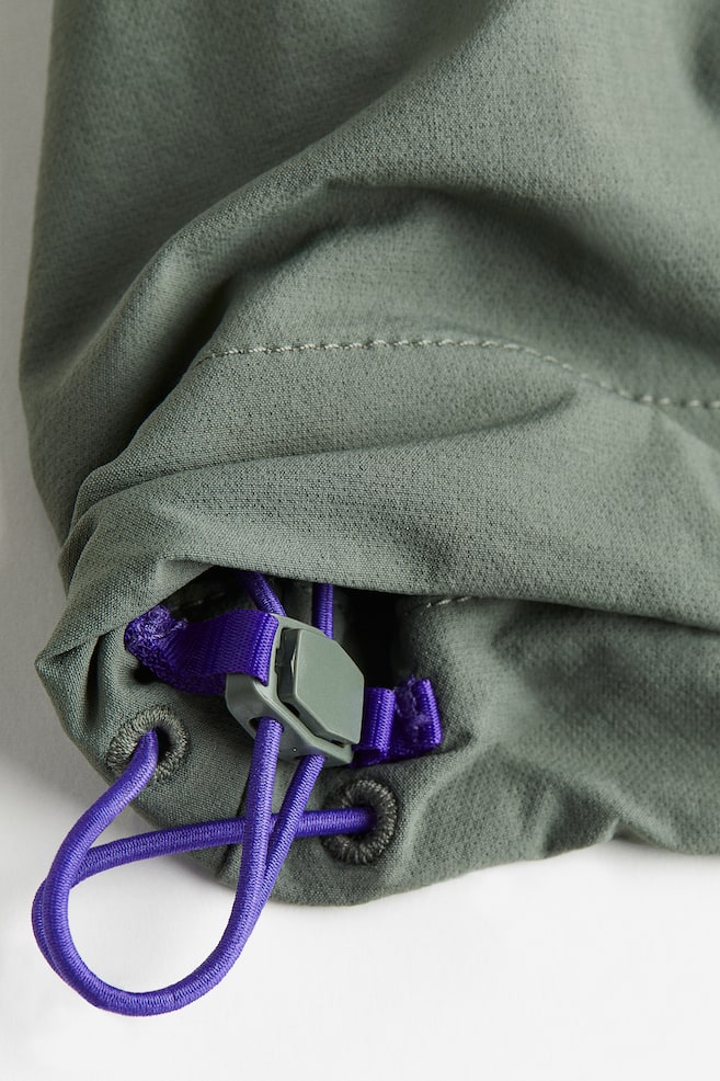Outdoor parachute trousers - Dark khaki green/Black - 8