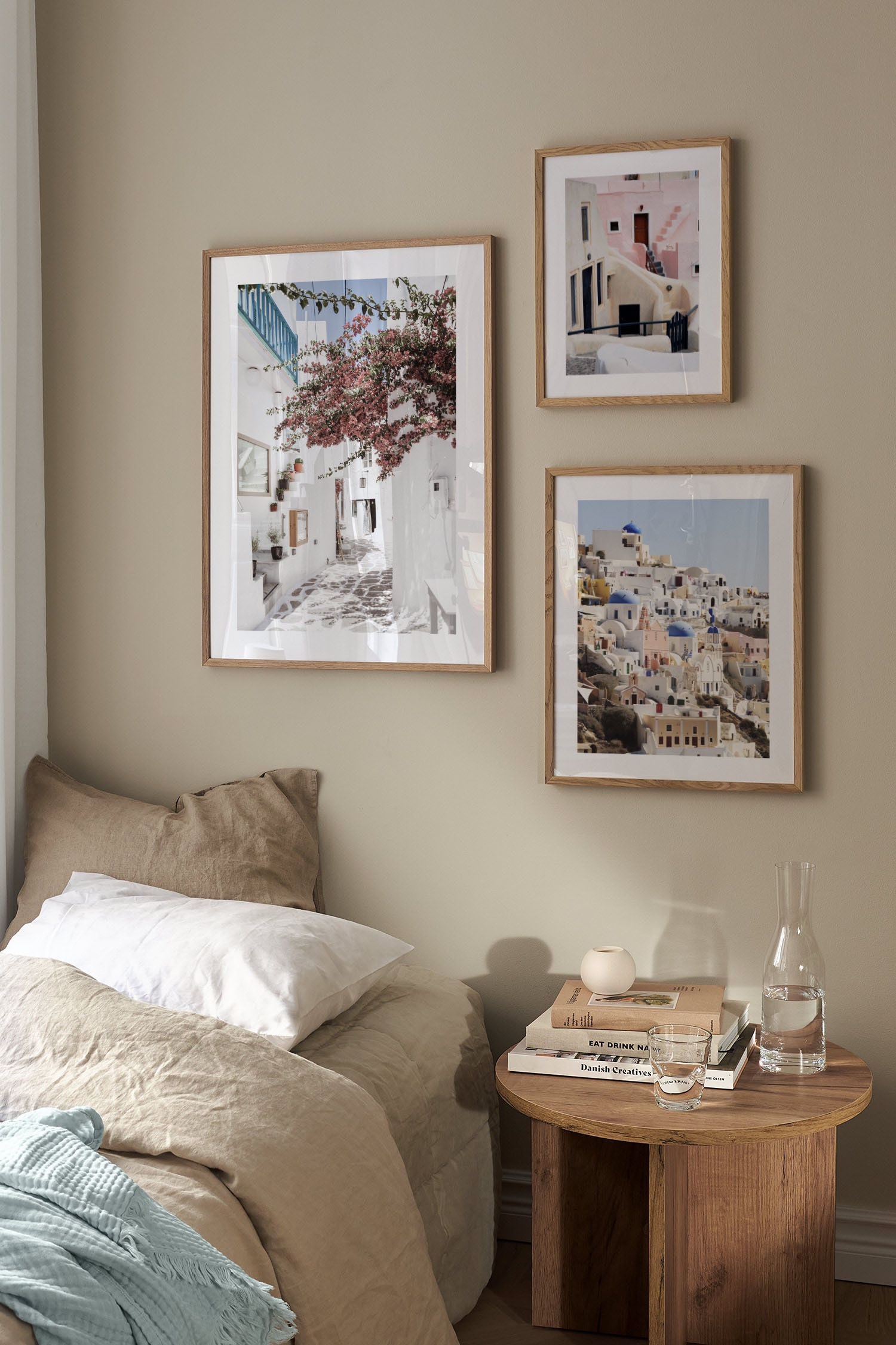 Greece Summer Holiday Poster Set - Blå/rosa/vit