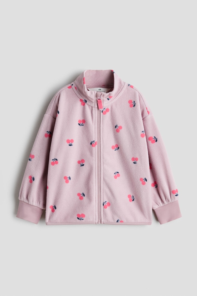 Fleece jacket - Dusty pink/Cherries/Cream/Floral/Pigeon blue/Dinosaurs/White/Dinosaurs/Light pink/Leopard print/Beige/Leopard print/Beige/Dinosaurs - 1