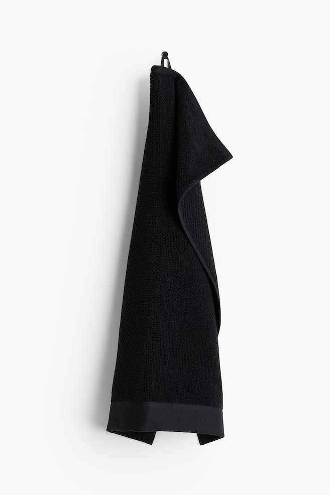 Toalla de manos en terry de algodón - Negro/Café oscuro/Rosa palo/Blanco/Café oscuro/Verde oscuro/Anaranjado - 1