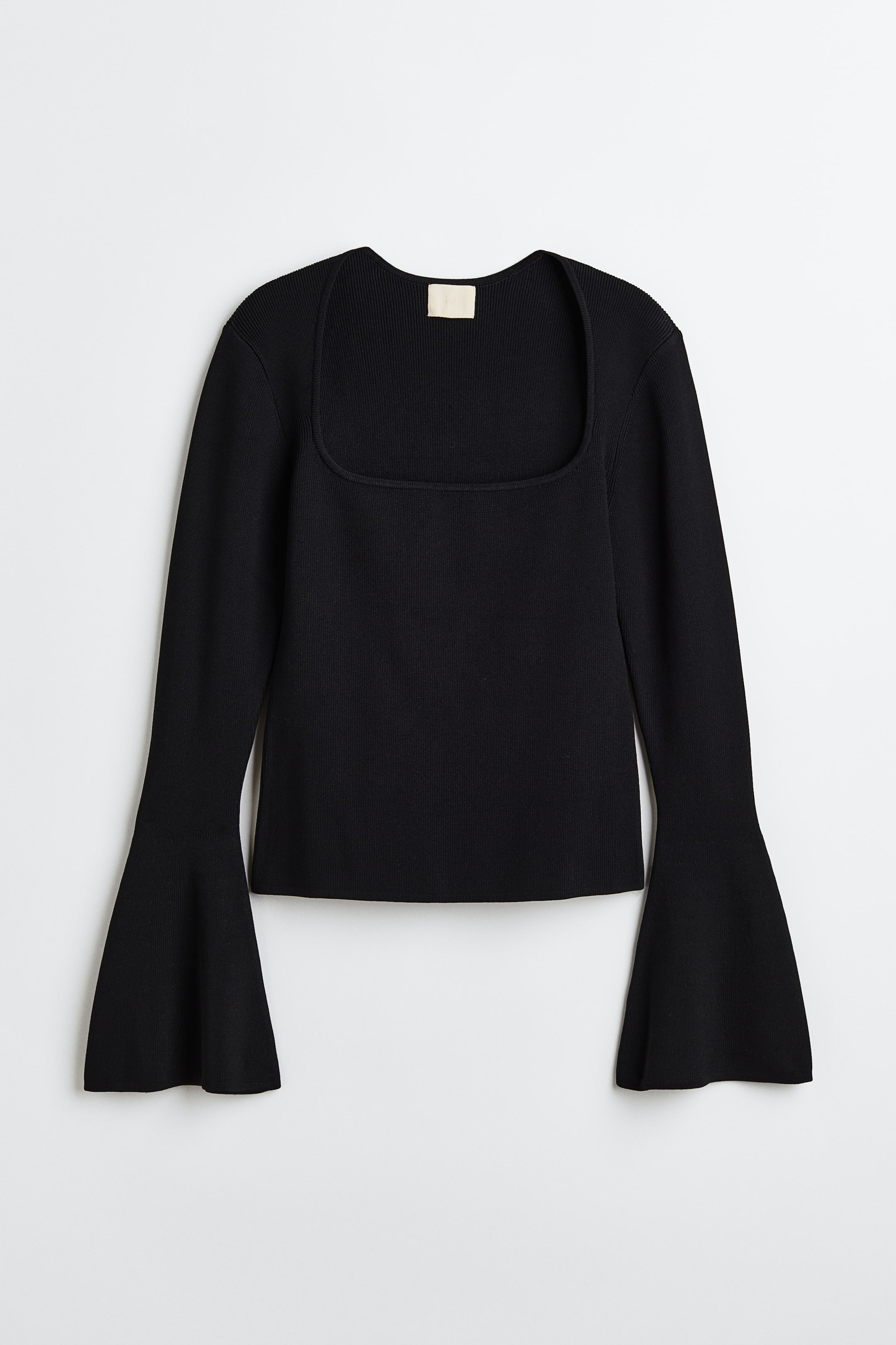 Flared-sleeve jumper - Black - Ladies | H&M GB