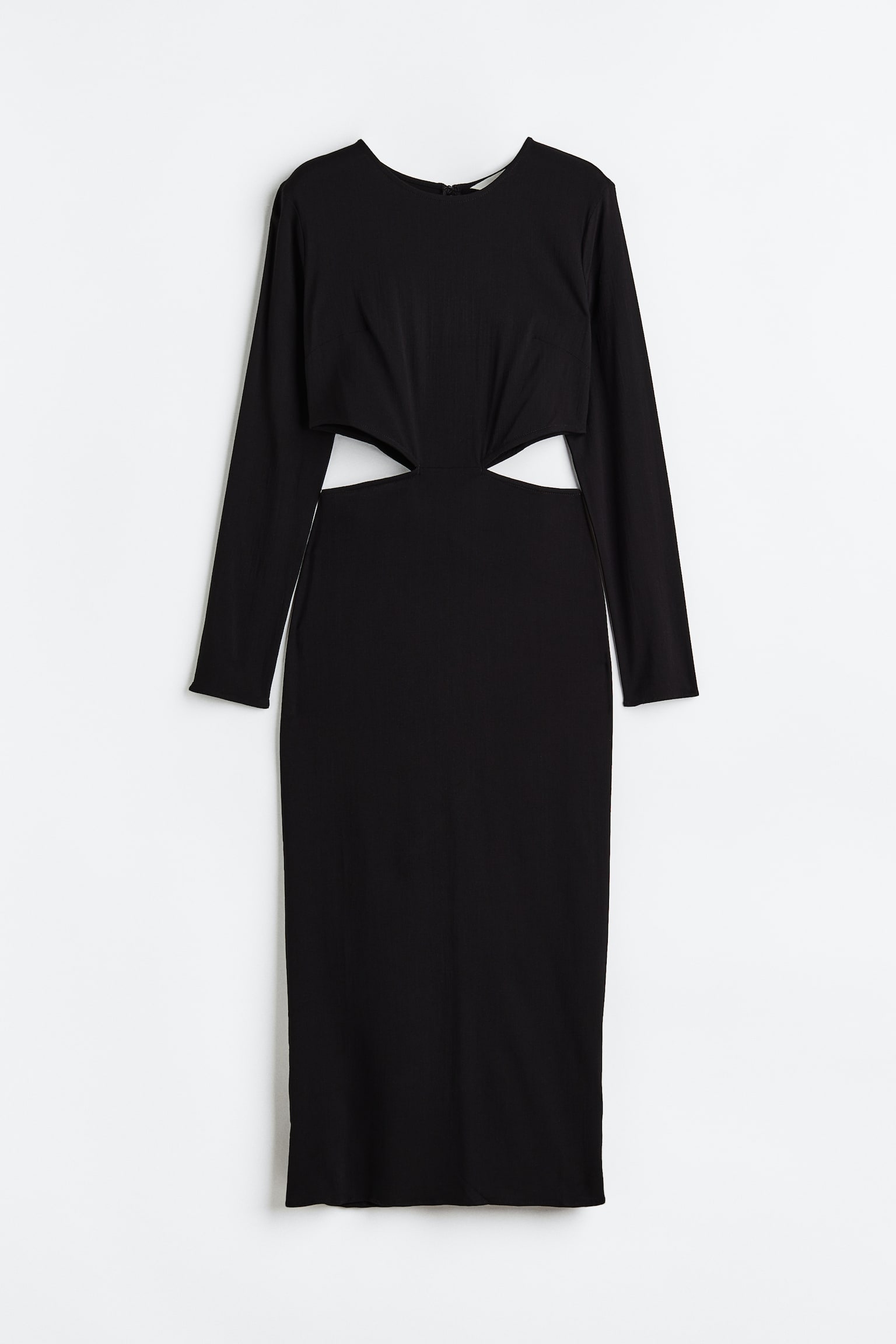 Robe moulante avec ouverture - Noir - 1