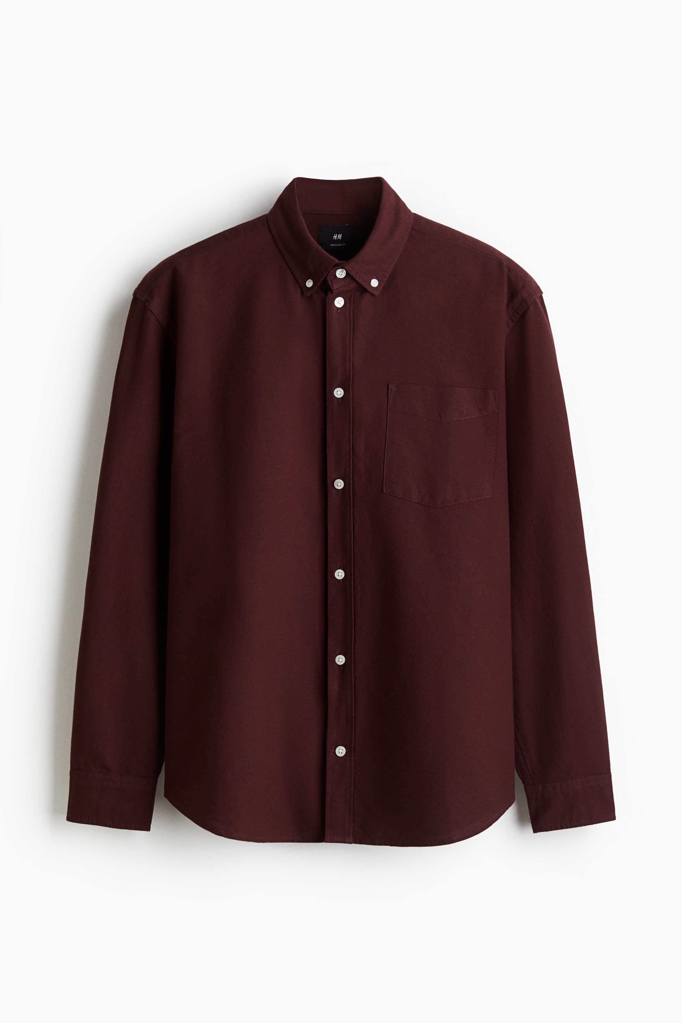 Regular Fit Oxford Shirt - Burgundy/Light blue/Stripe/Light blue/Dark khaki green/White/Pinstripe/Black/White