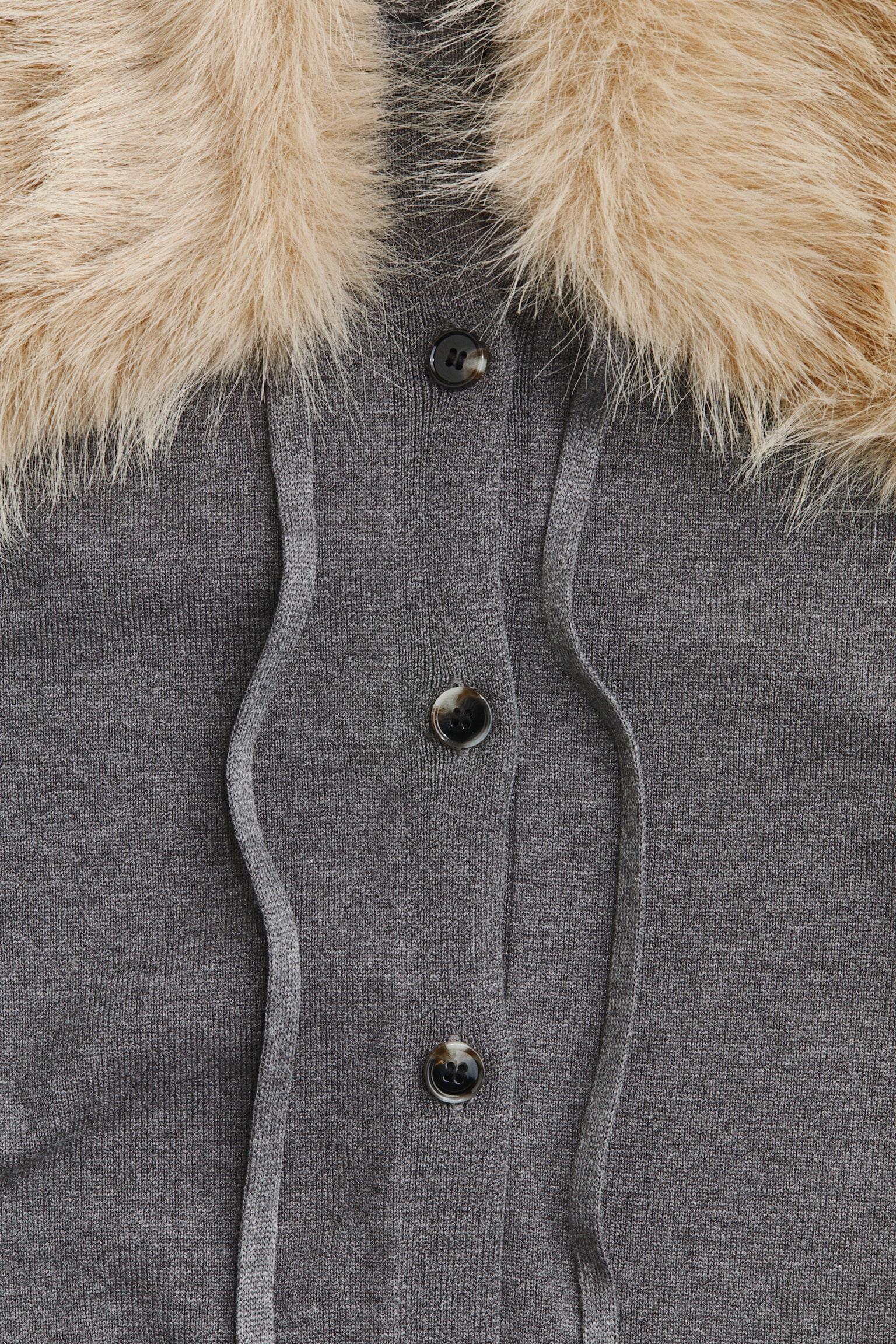 Женский кардиган H&M Mama Cardigan with Collar, цвет: Серый — фото 6