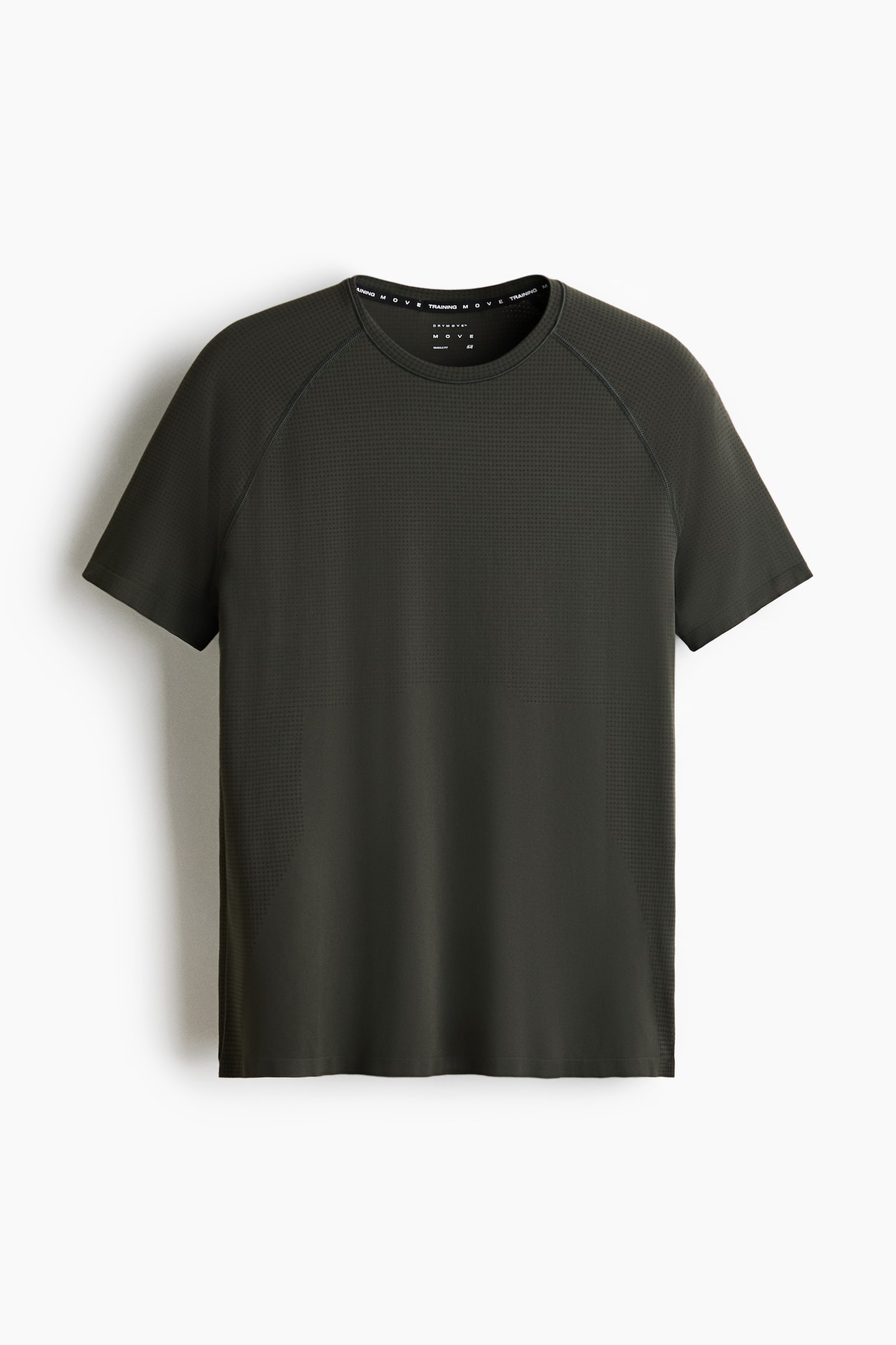 Muscle Fit Sports T-shirt with DryMove™ - Dark olive/Black/Cool beige