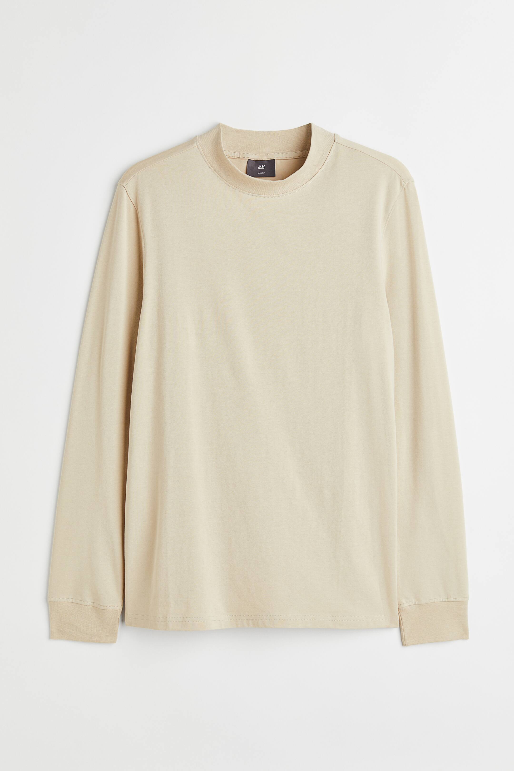 View larger image: Slim Fit Turtleneck top - Light beige - Men | H&M IN 1