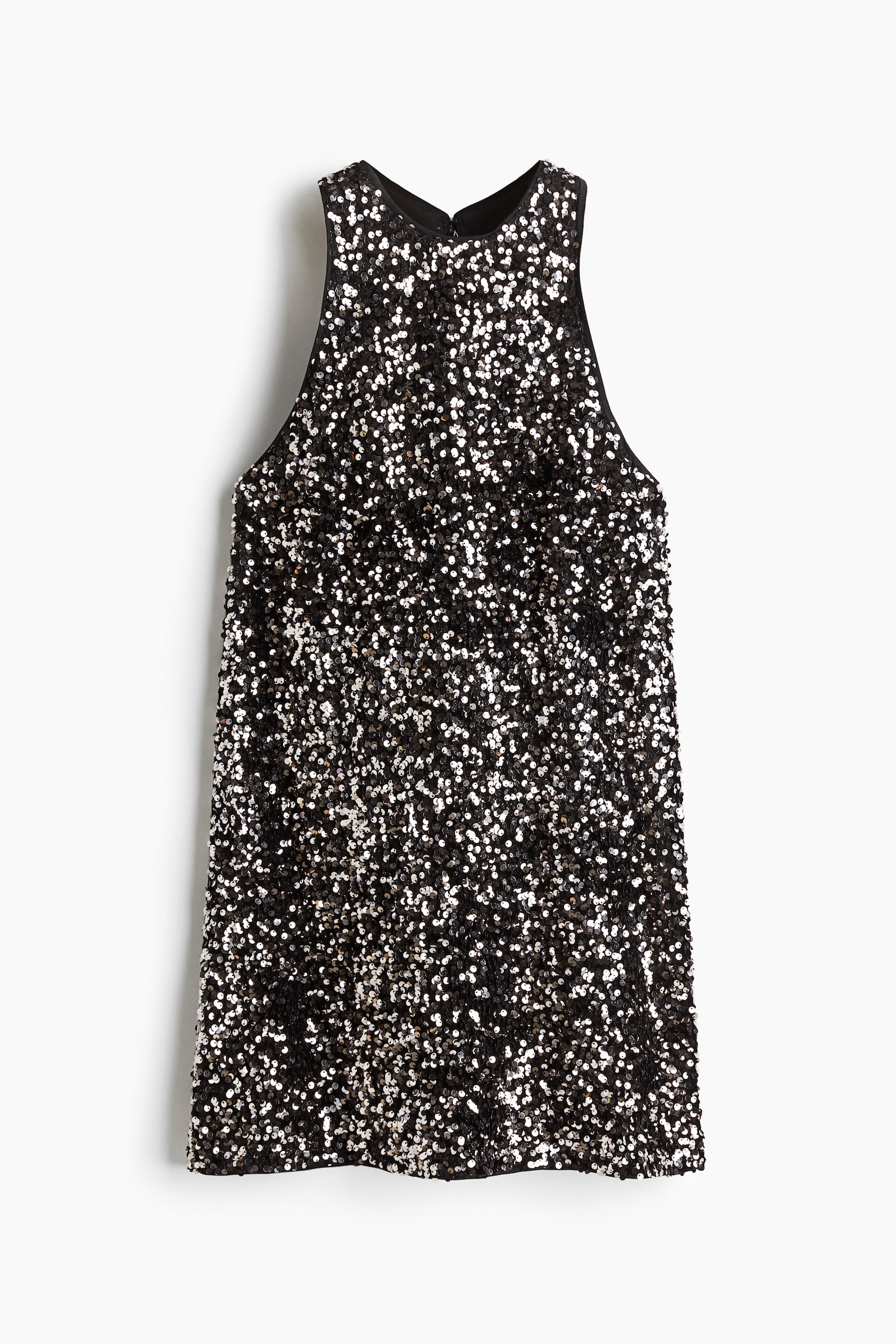 Sleeveless Sequin Dress - Silver colour/Dark green/Bronze colour - 2