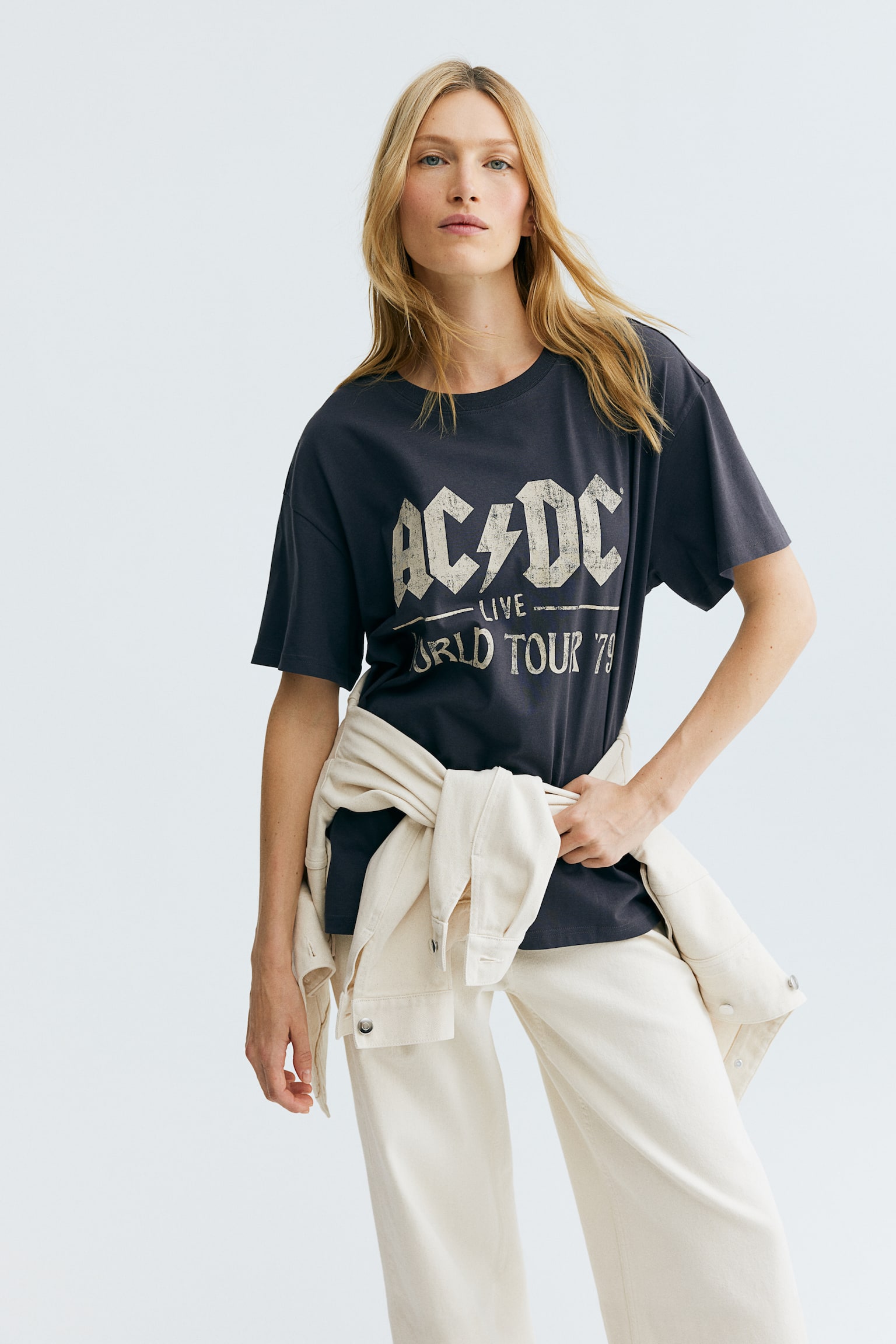 Oversized printed T-shirt - Dark grey/AC/DC/Dark grey/George Michael/White/The Beatles/White/The Rolling Stones/Grey marl/Stanford University/Beige/Nirvana/White/The Rolling Stones/Cream/Smiley® Originals/Cream/Nirvana/Dark grey/AC/DC/Dark grey/Nirvana - 5