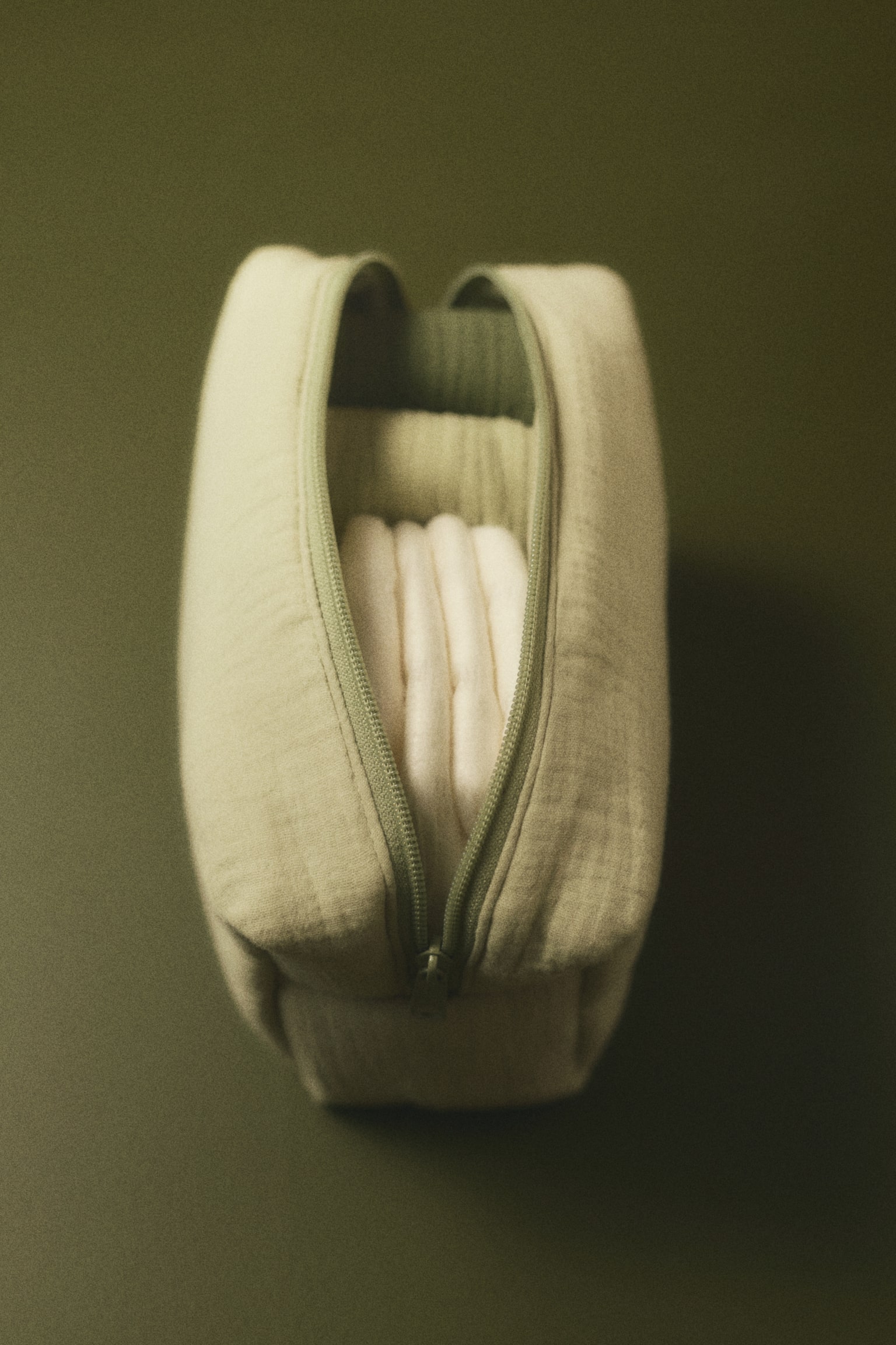 Muslin changing bag - Light khaki green/Pink/Light beige - 2