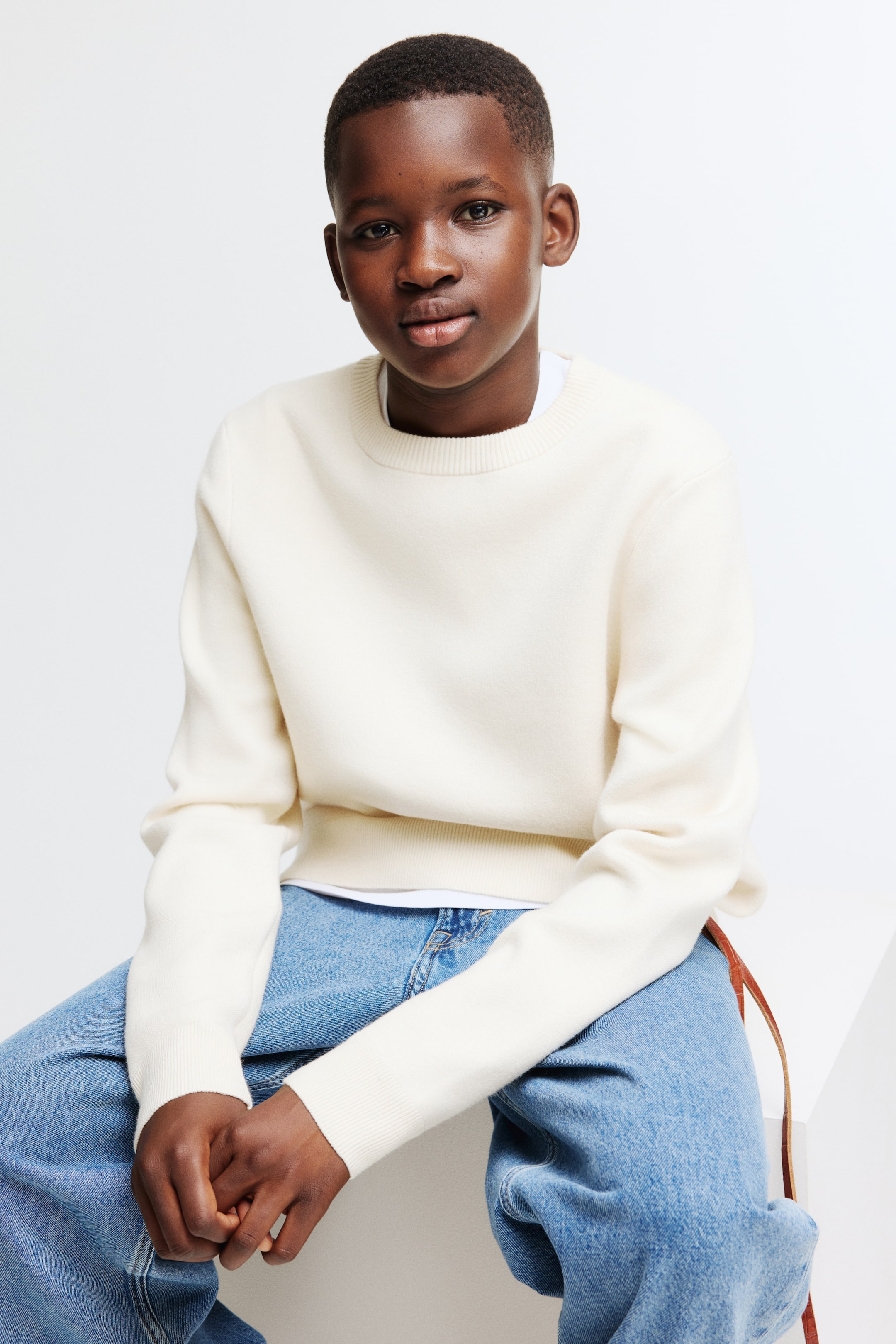 Agrandir l'image: Fine-knit jumper - Beige clair - ENFANT | H&M FR 2