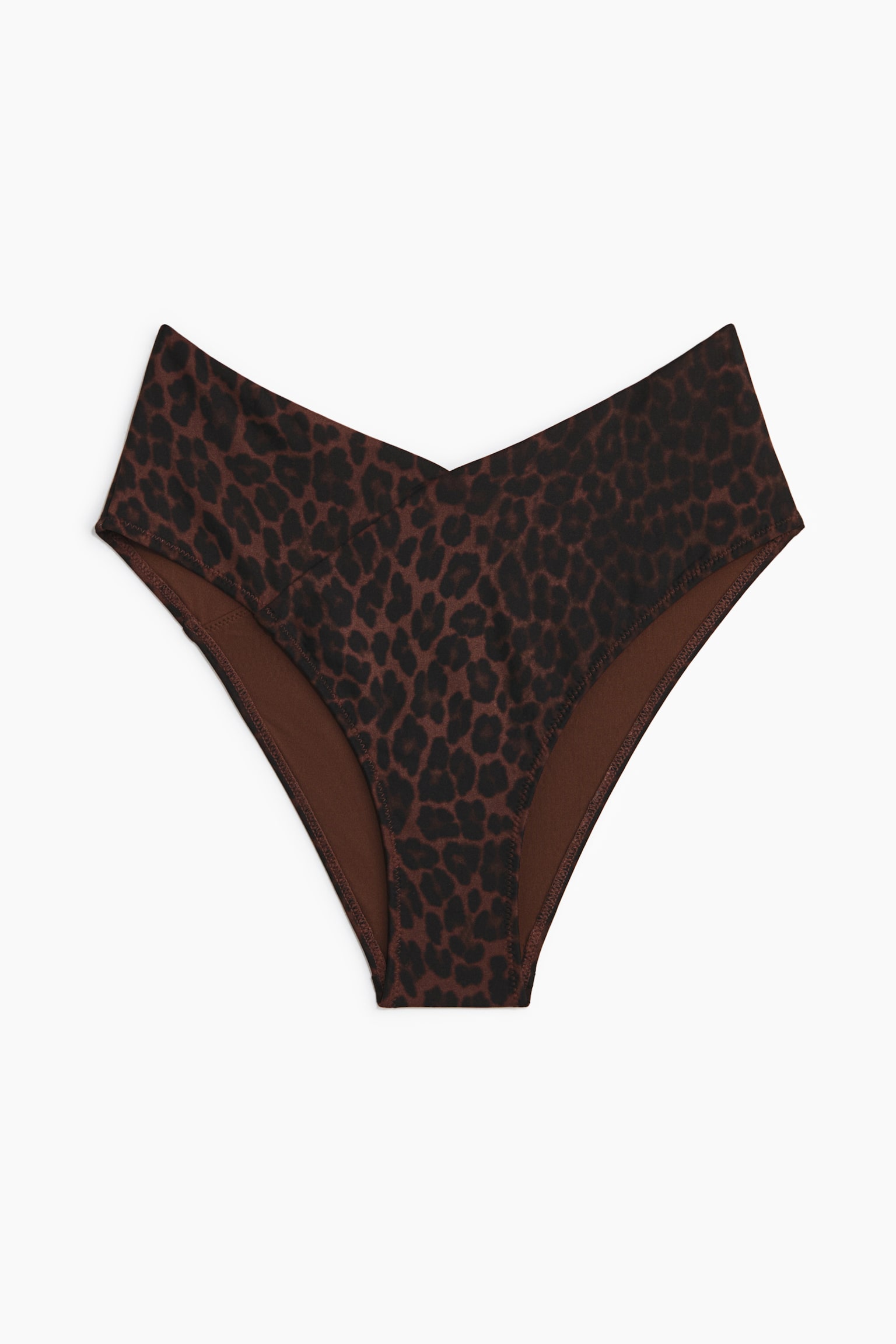Culotte de bikini High Rise Cheeky - Marron foncé/imprimé léopard/Vert ancien/Beige clair/imprimé léopard/Jaune/Bordeaux/Vert/Marron foncé/Blanc