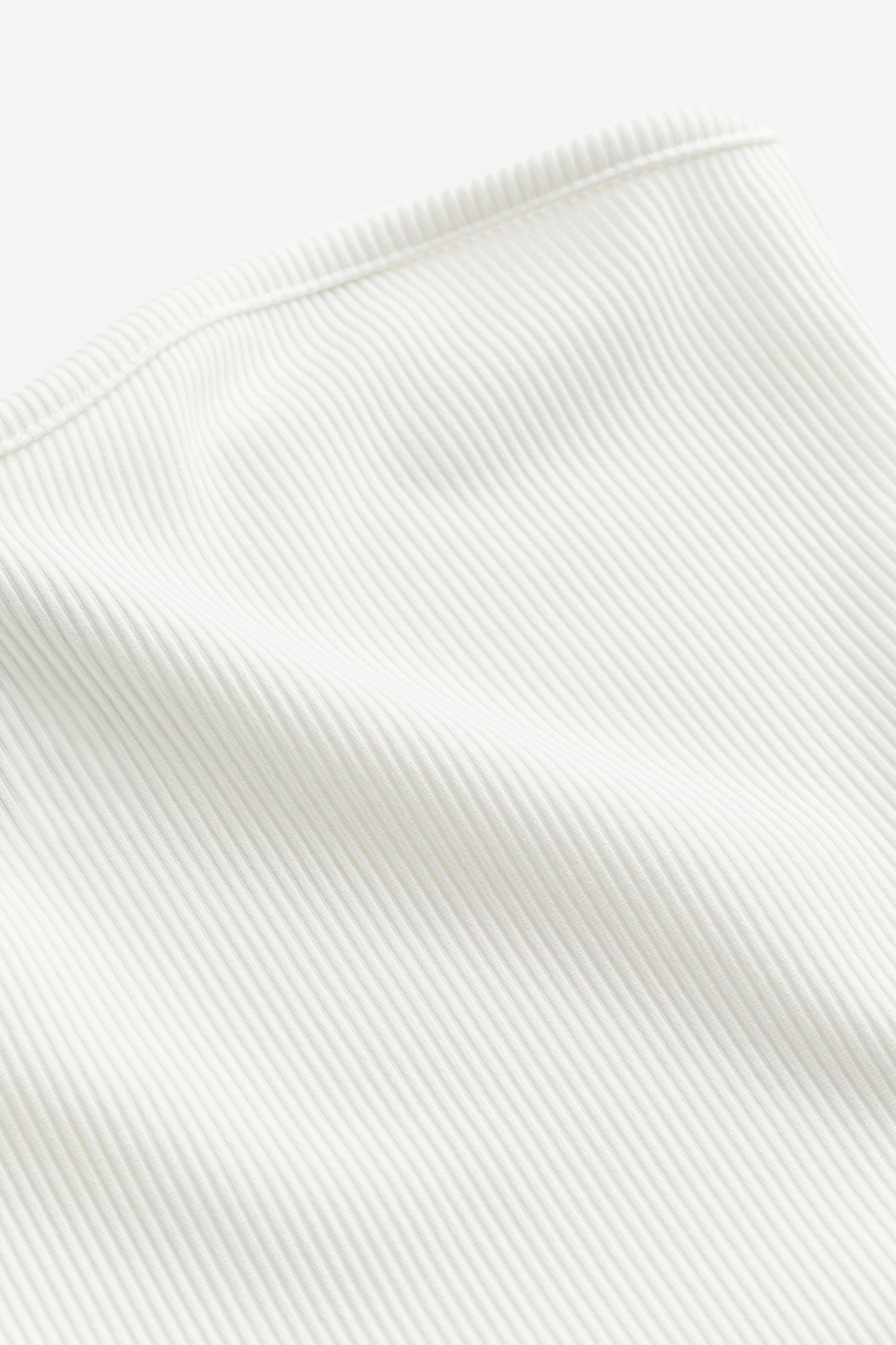 View larger image: Rib Bandeau Top - Cream - Ladies | H&M AU 2