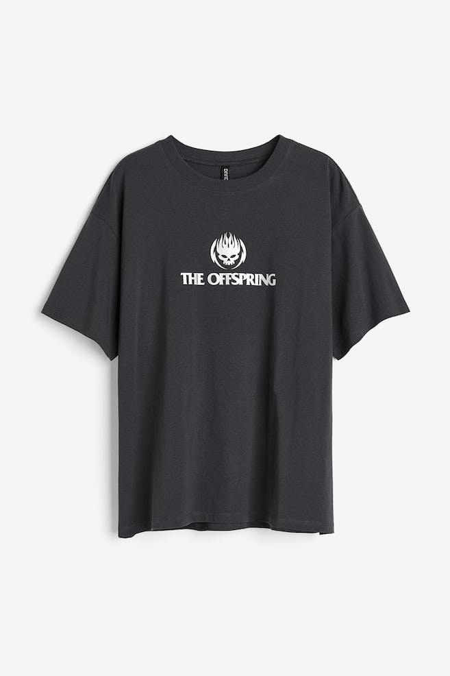 T-shirt oversize imprimé - Gris foncé/The Offspring/Vert kaki clair/Korn/Beige clair/The British Museum/Noir/Félix le Chat - 2